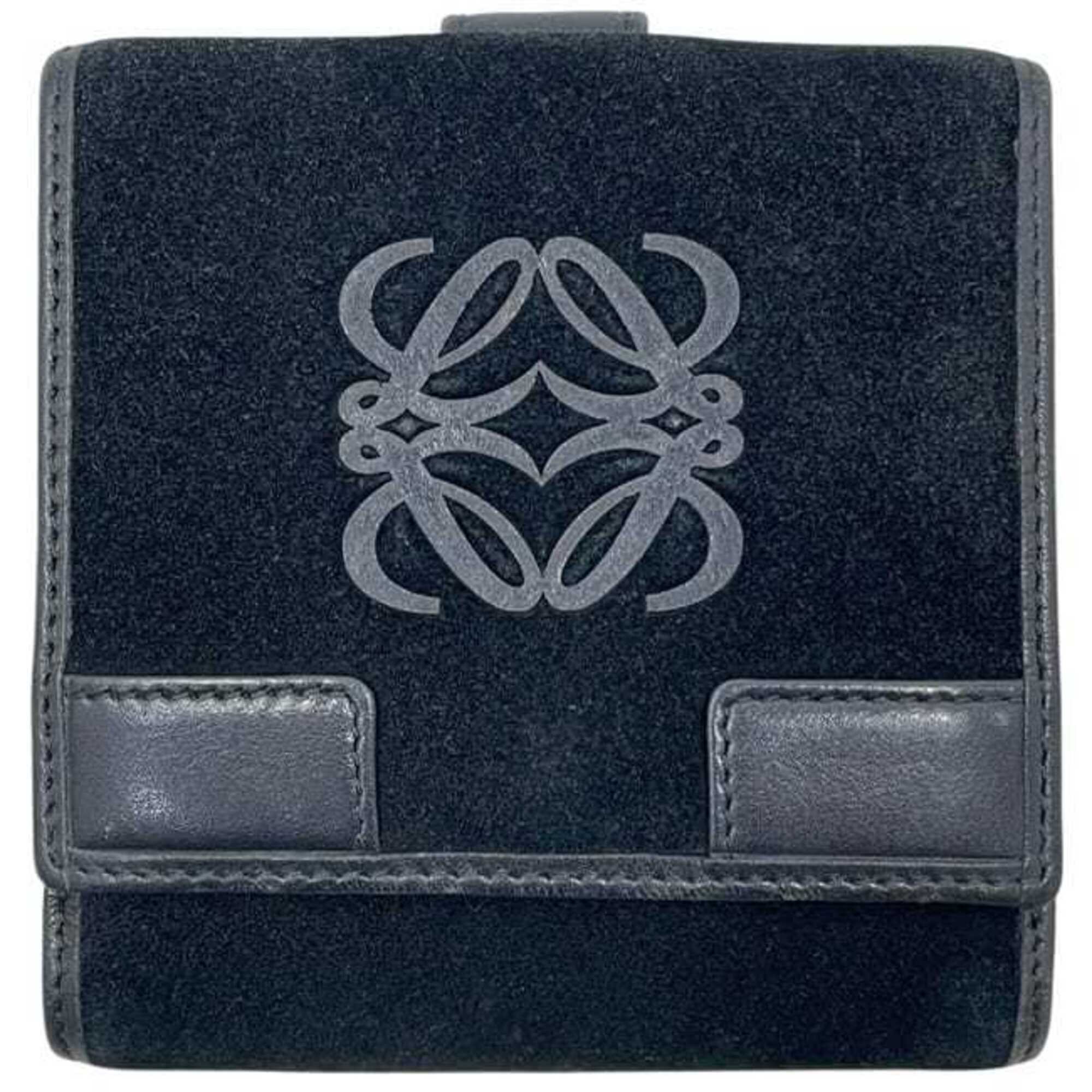 Loewe Black Suede Leather Wallet (Bi-Fold) (Pre-Owned)