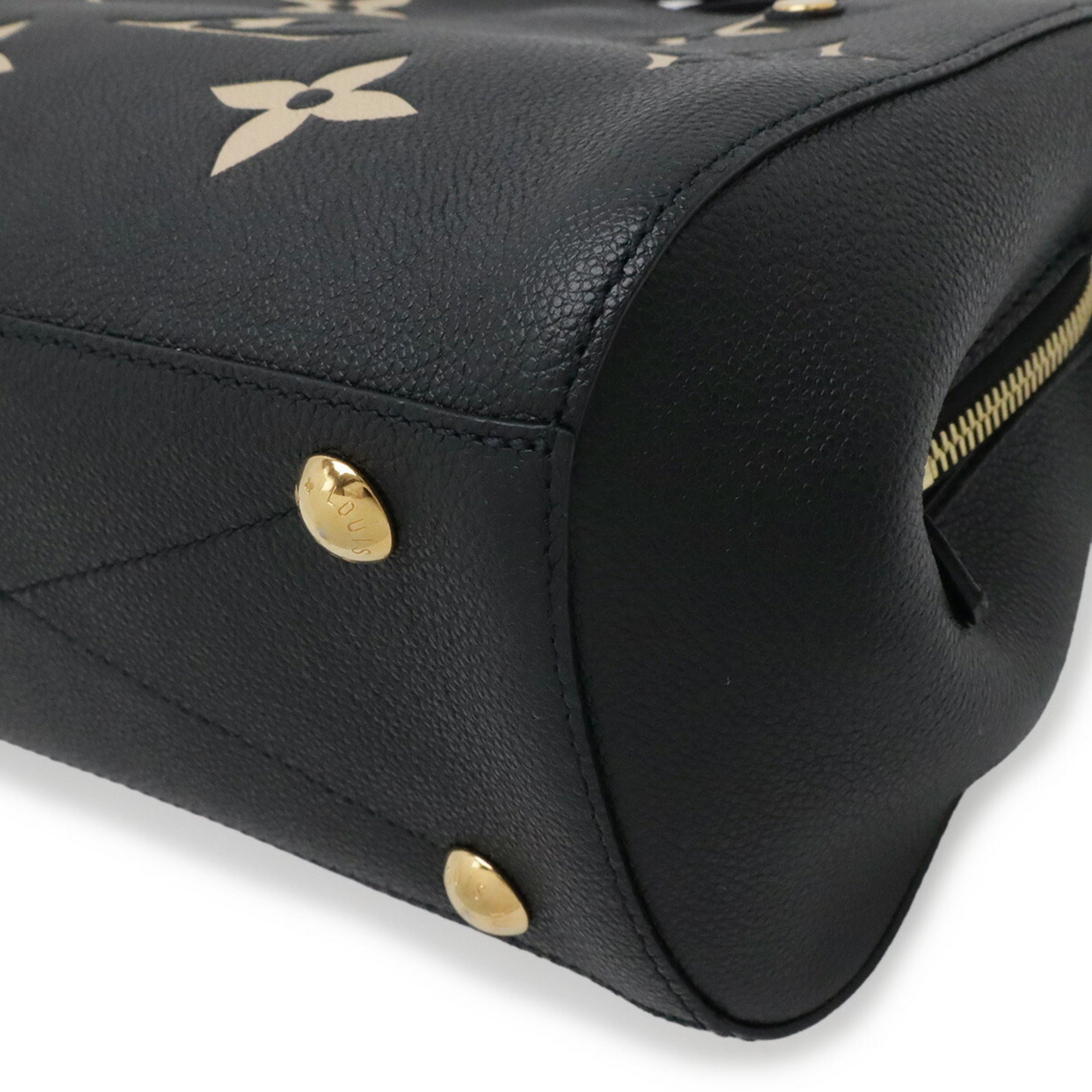 Louis Vuitton Beige Black Noir Monogram Empreinte Handbag Shoulder Bag (Pre-Owned)