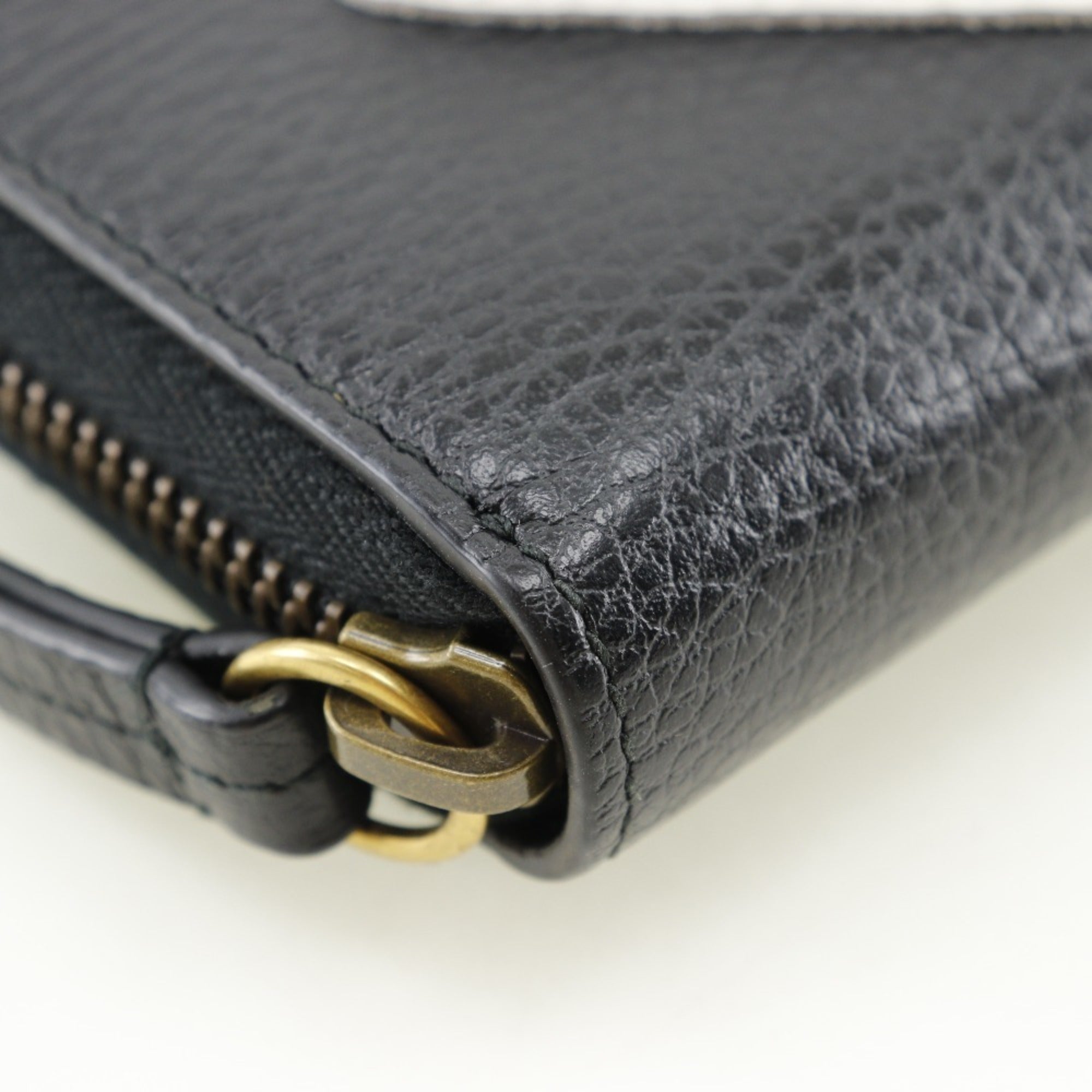 Gucci Black Leather Long Wallet (Bi-Fold) (Pre-Owned)