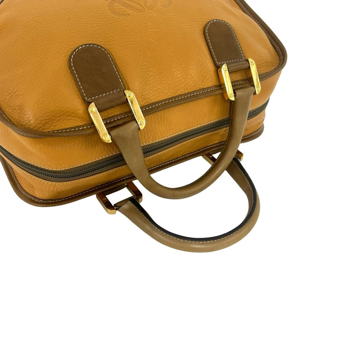 Loewe Brown Leather Boston Bag Handbag (Pre-Owned)
