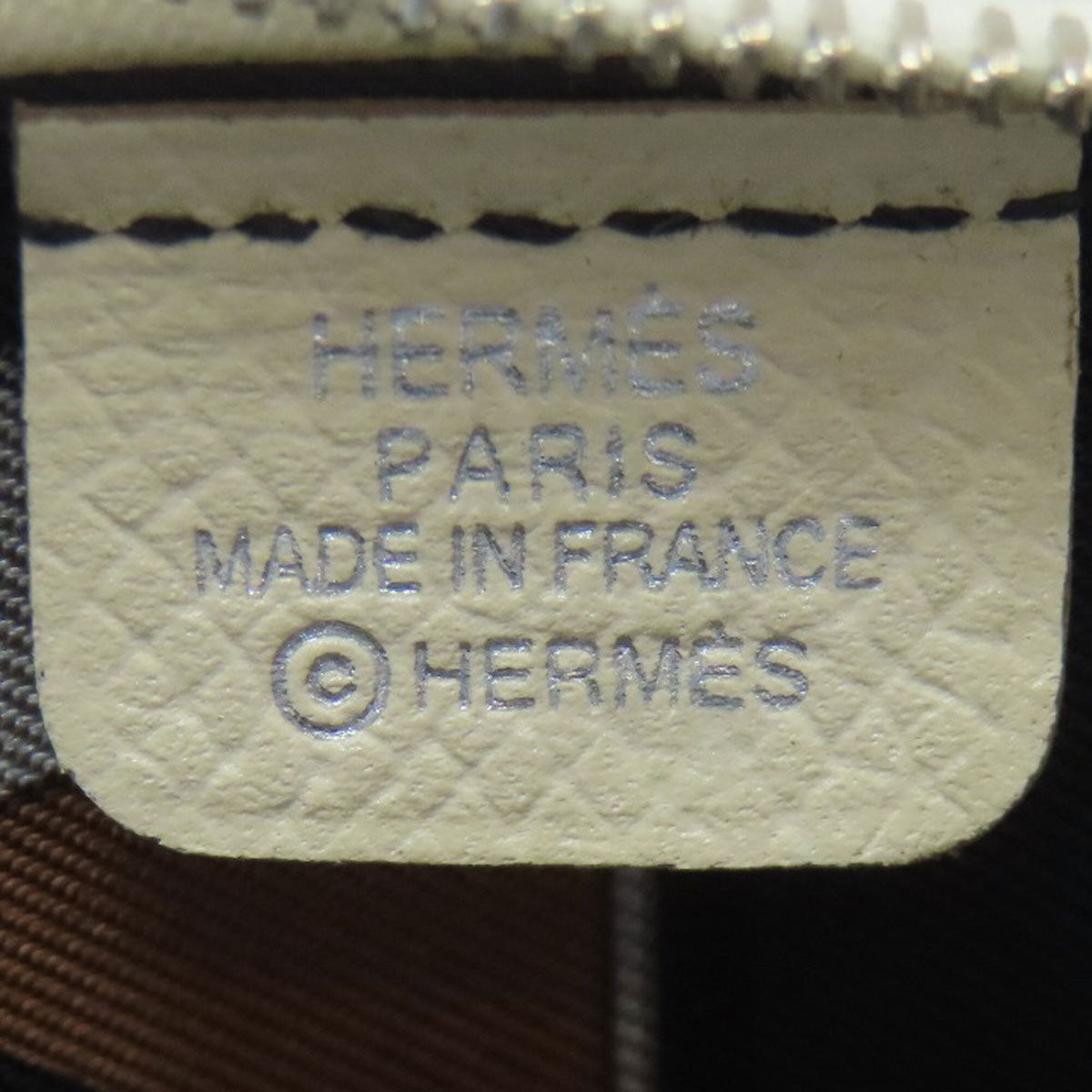 Hermes White Epsom Leather Coin Purse/Coin Case (Pre-Owned)