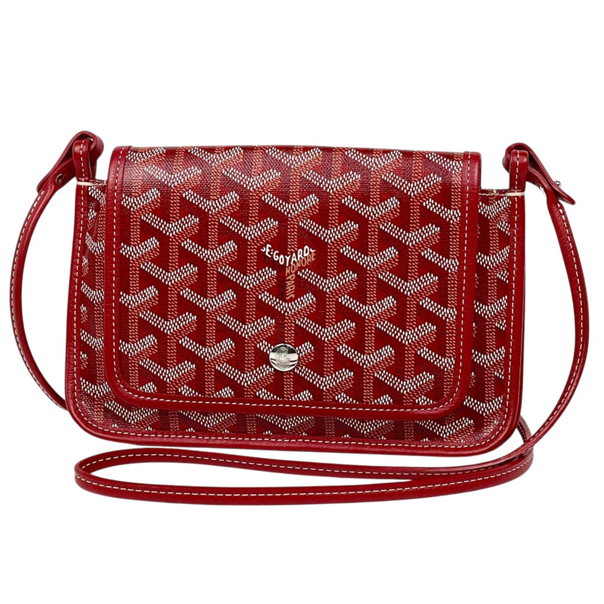 Goyard Red Color Coated Canvas Shoulder Bag (Pre-Owned)