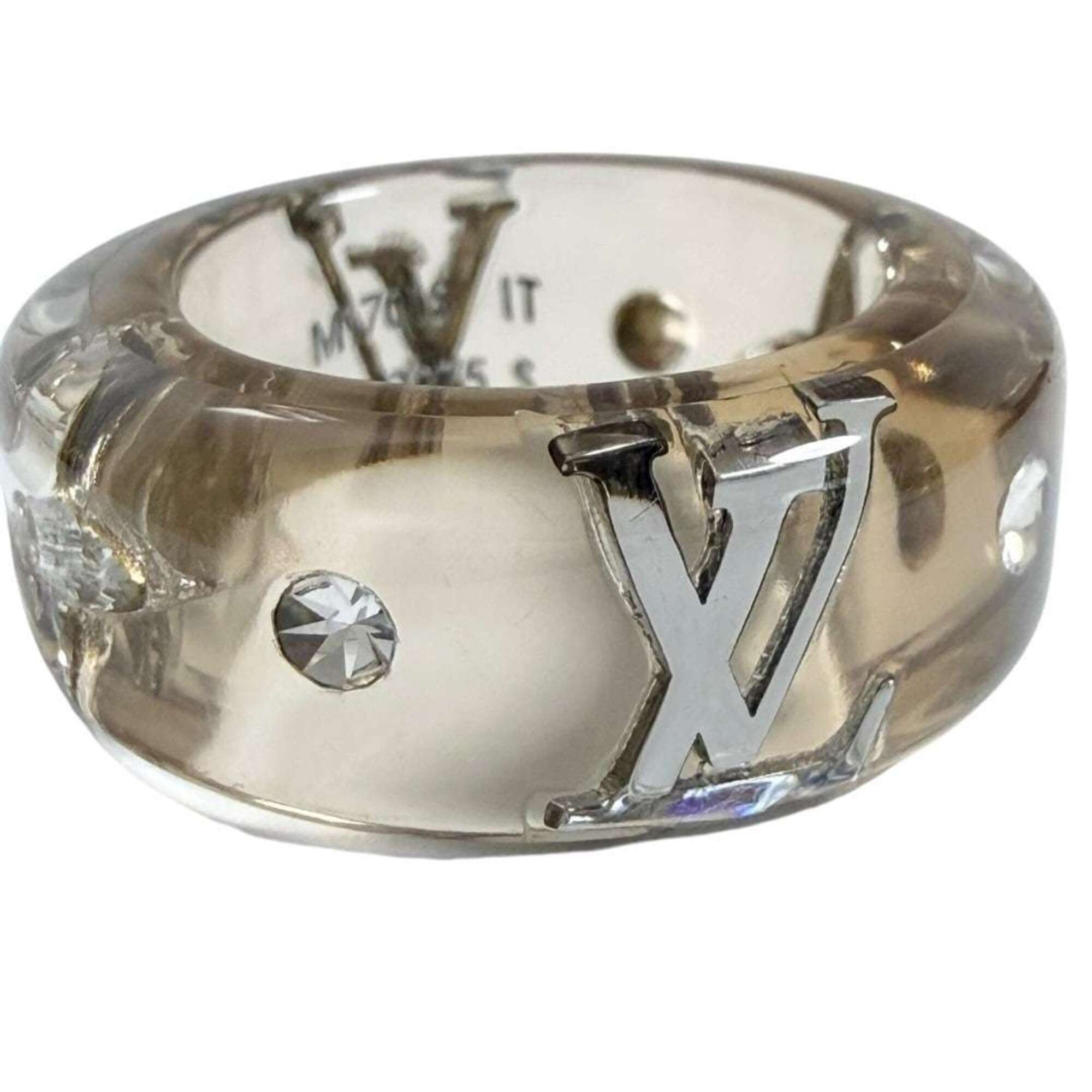 Louis Vuitton Resin Rhinestone Band Ring (Pre-Owned)