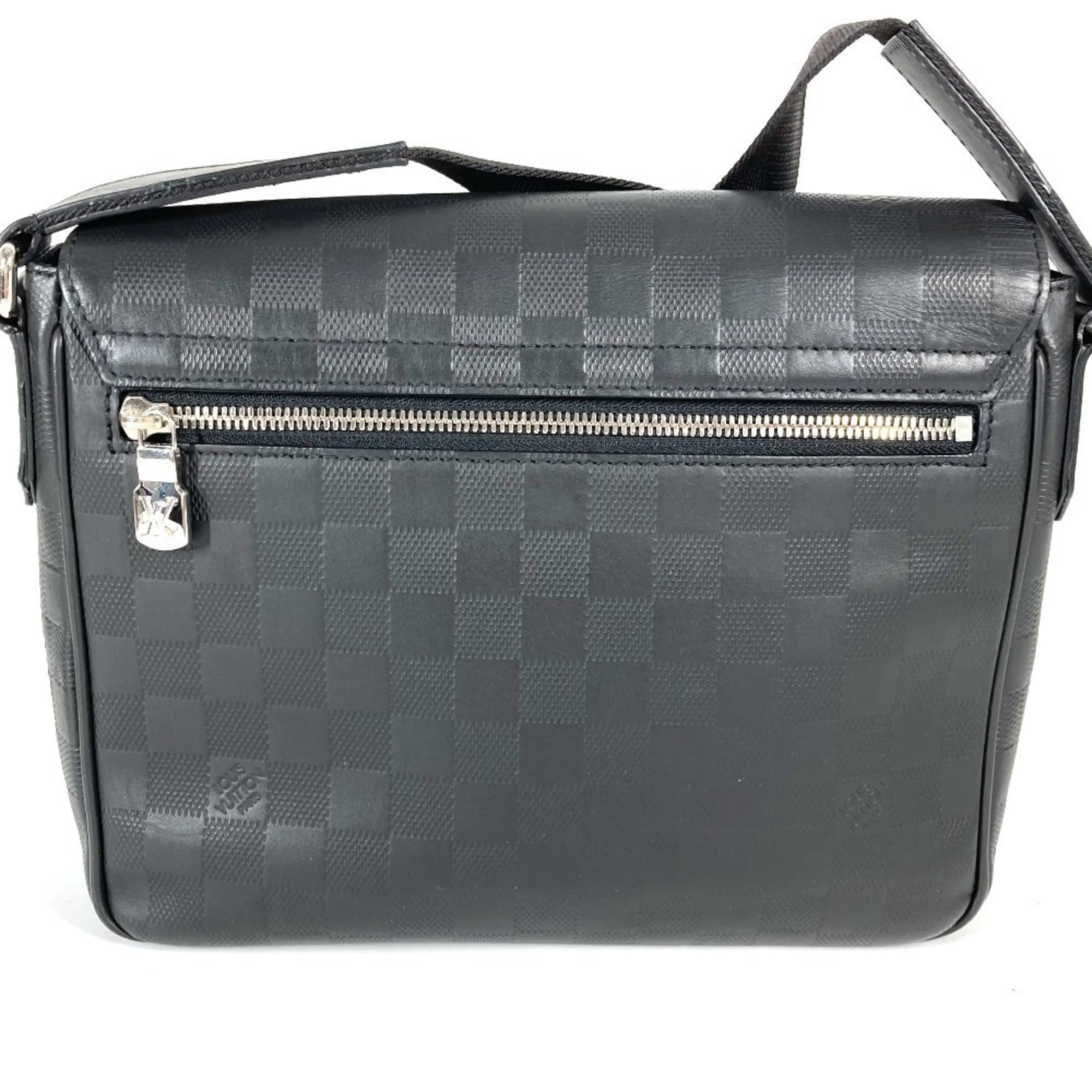 Louis Vuitton Black Noir Damier Infini Messenger Bag Shoulder Bag (Pre-Owned)