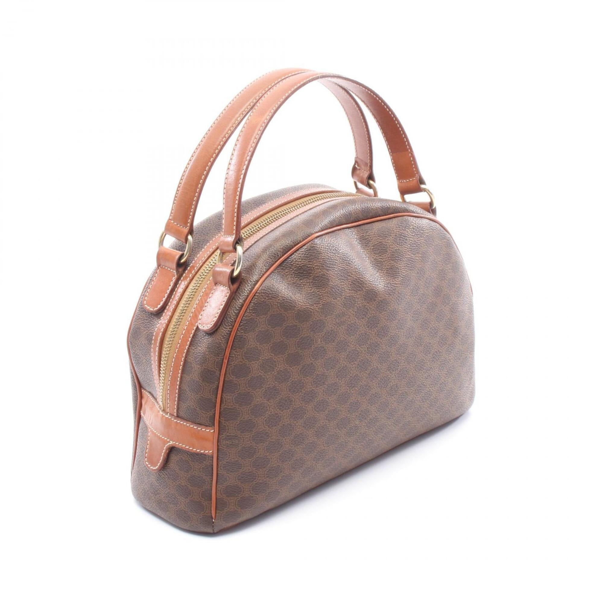 Celine Brown Coated Canvas Leather Handbag (Pre-Owned)