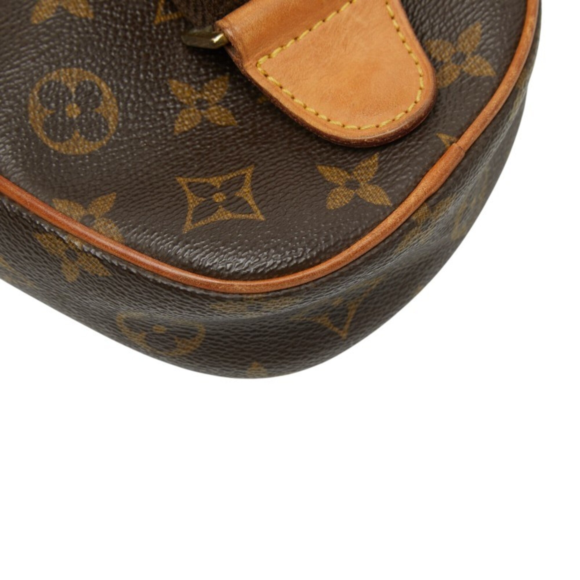 Louis Vuitton Monogram Brown Pvc Leather Pochette Shoulder Bag Sling Bag (Pre-Owned)