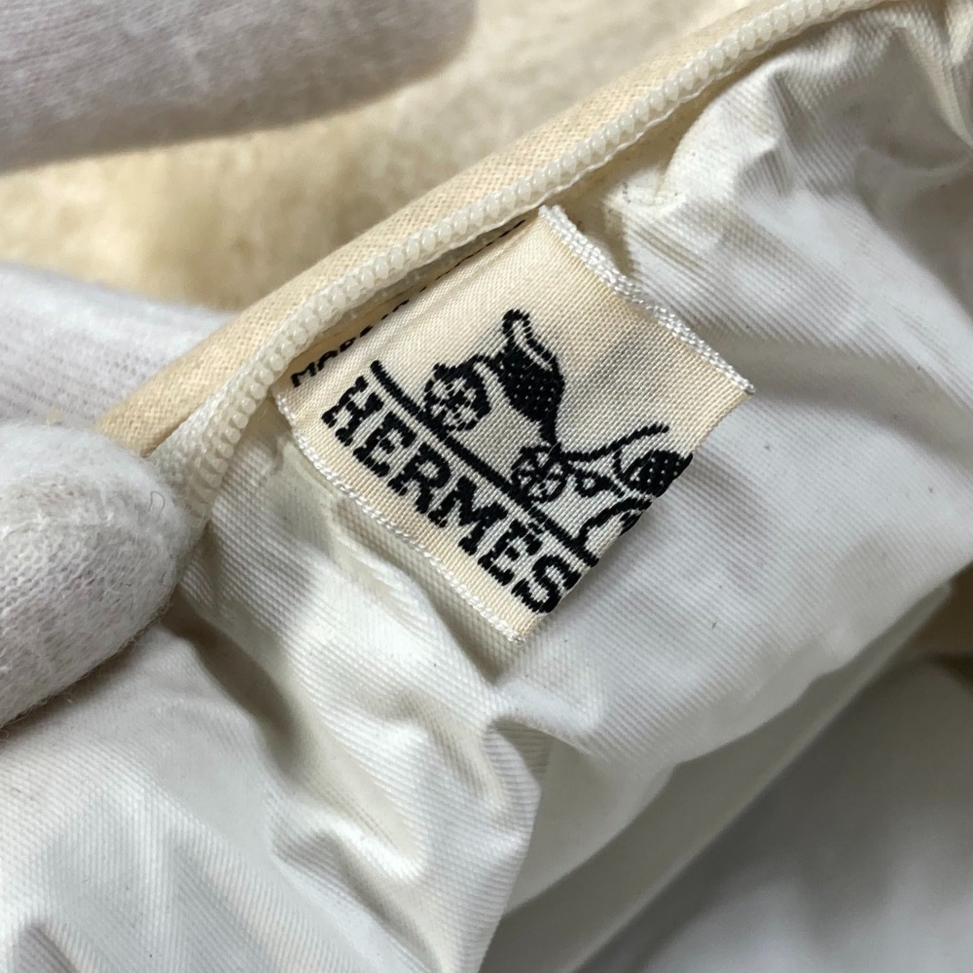 Hermes Beige Pile Fabric Clutch Bag Pouch (Pre-Owned)