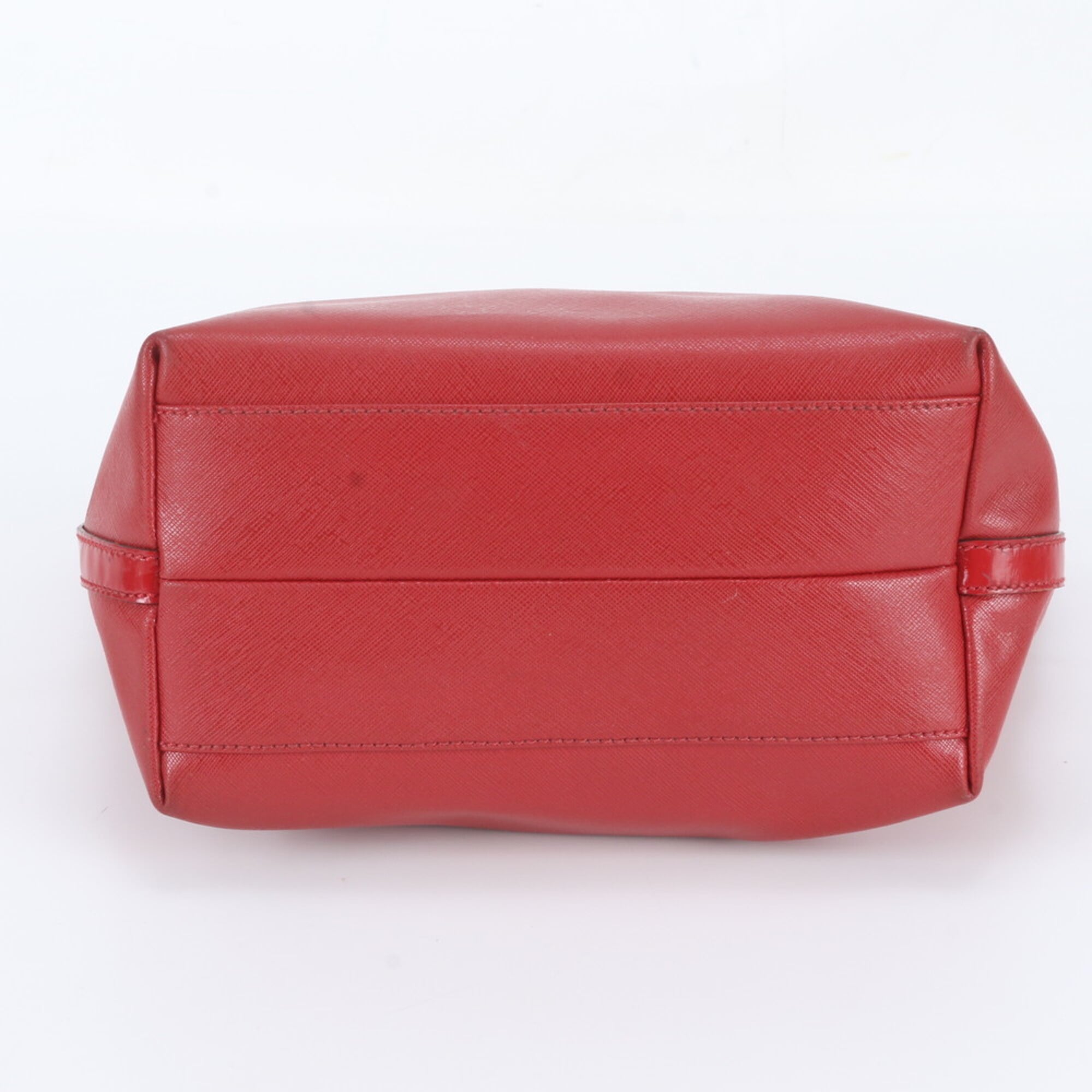 Salvatore Ferragamo Red Color Leather Handbag Shoulder Bag Tote Bag (Pre-Owned)
