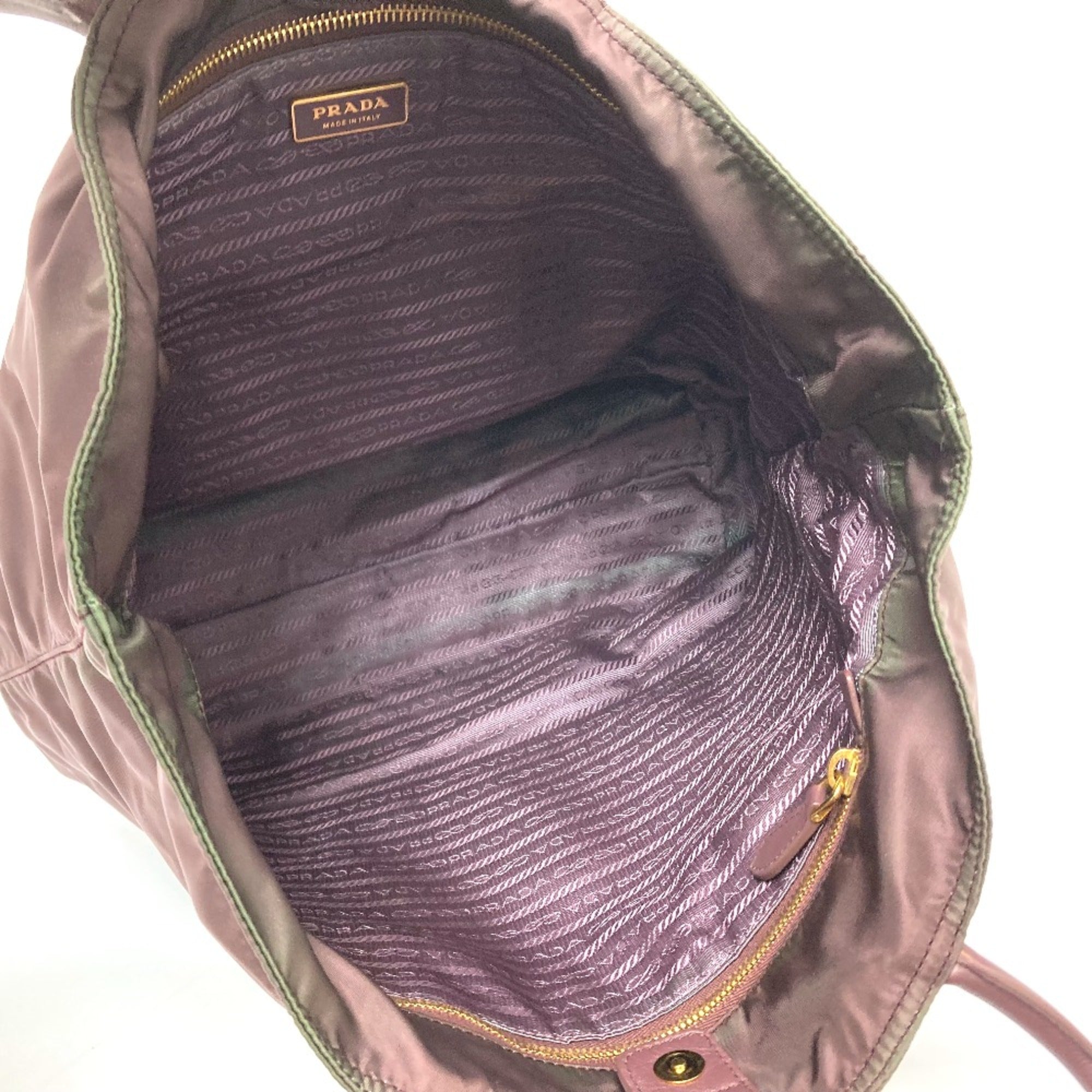 Prada Purple Leather Tote Bag (Pre-Owned)