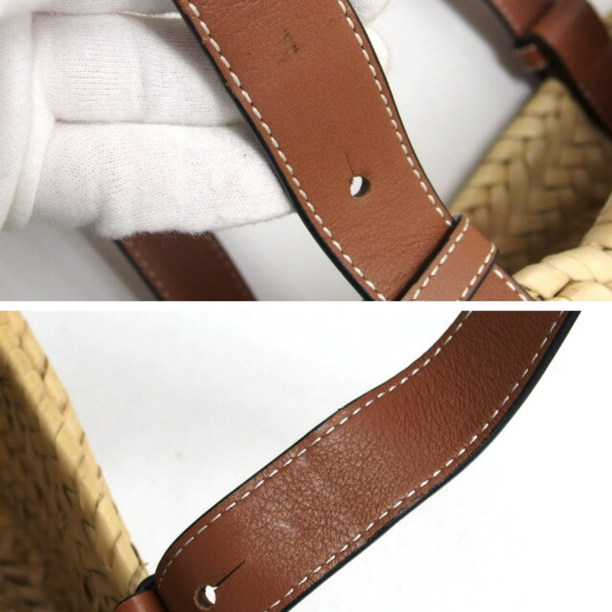 Loewe Brown Raffia Leather Baguette Bag (Pre-Owned)