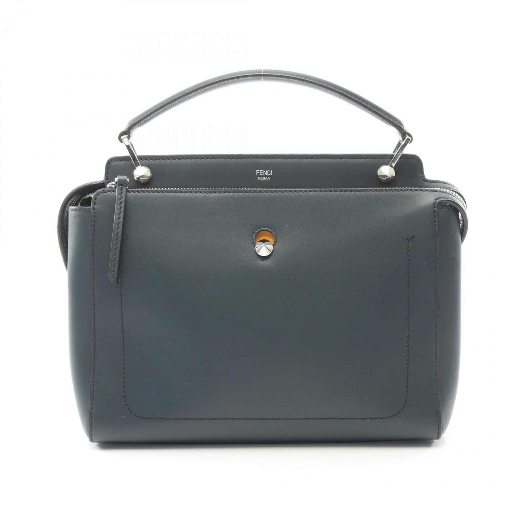 Fendi Navy Leather Handbag (Pre-Owned)