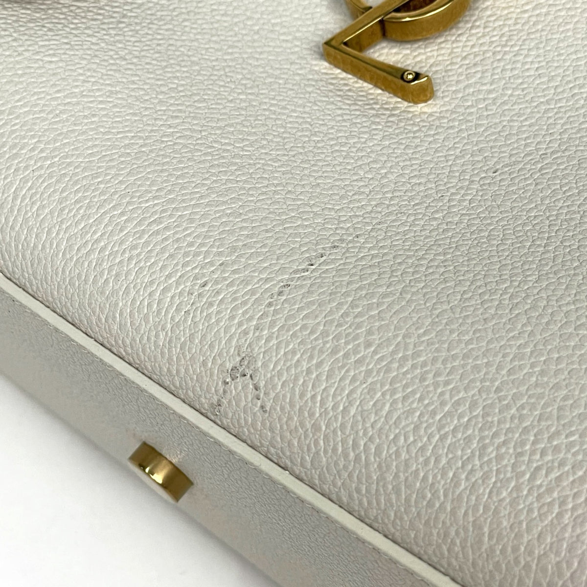 Saint Laurent Ivory Leather Handbag (Pre-Owned)