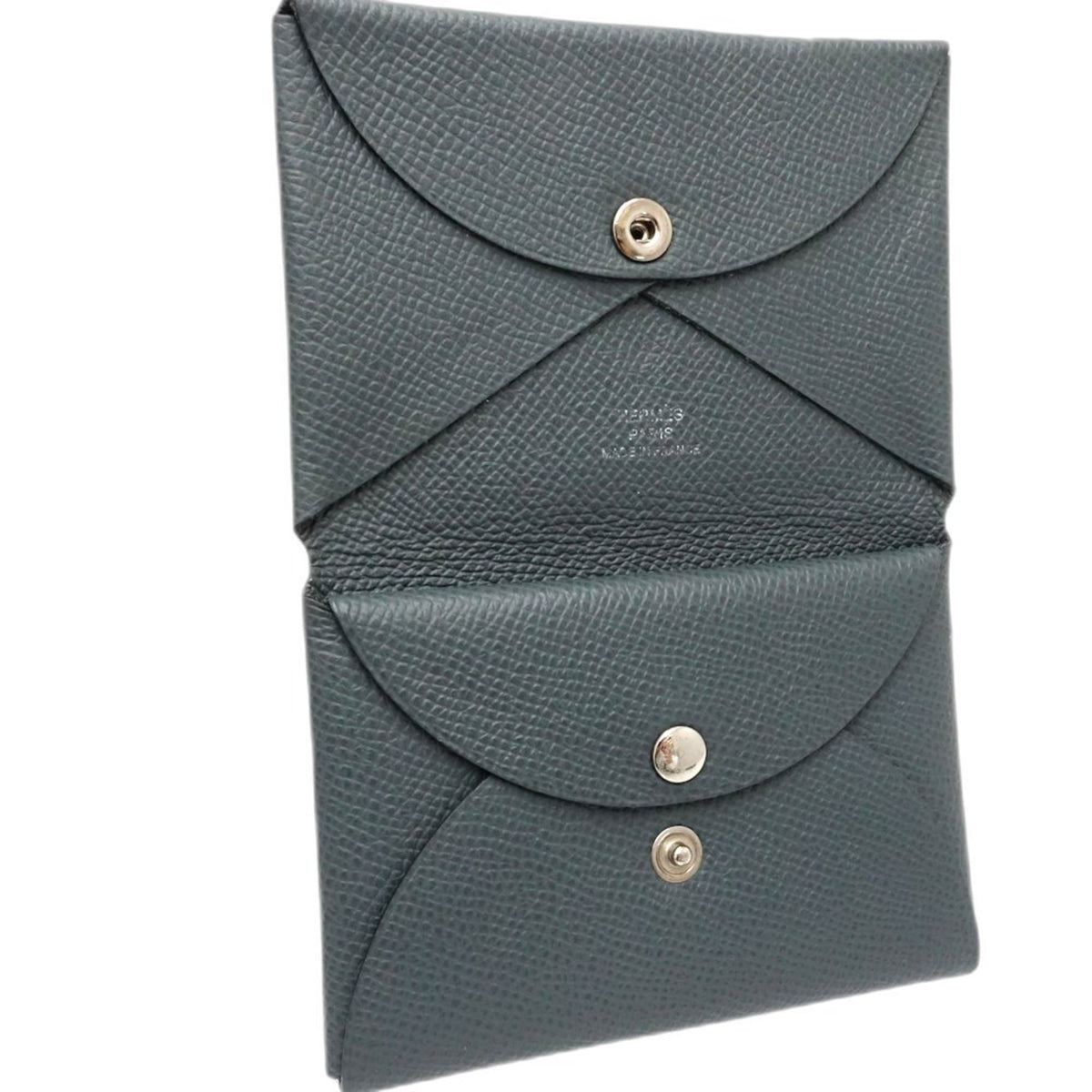 Hermes Vert Taurillon Clemence Leather Coin Purse/Coin Case (Pre-Owned)