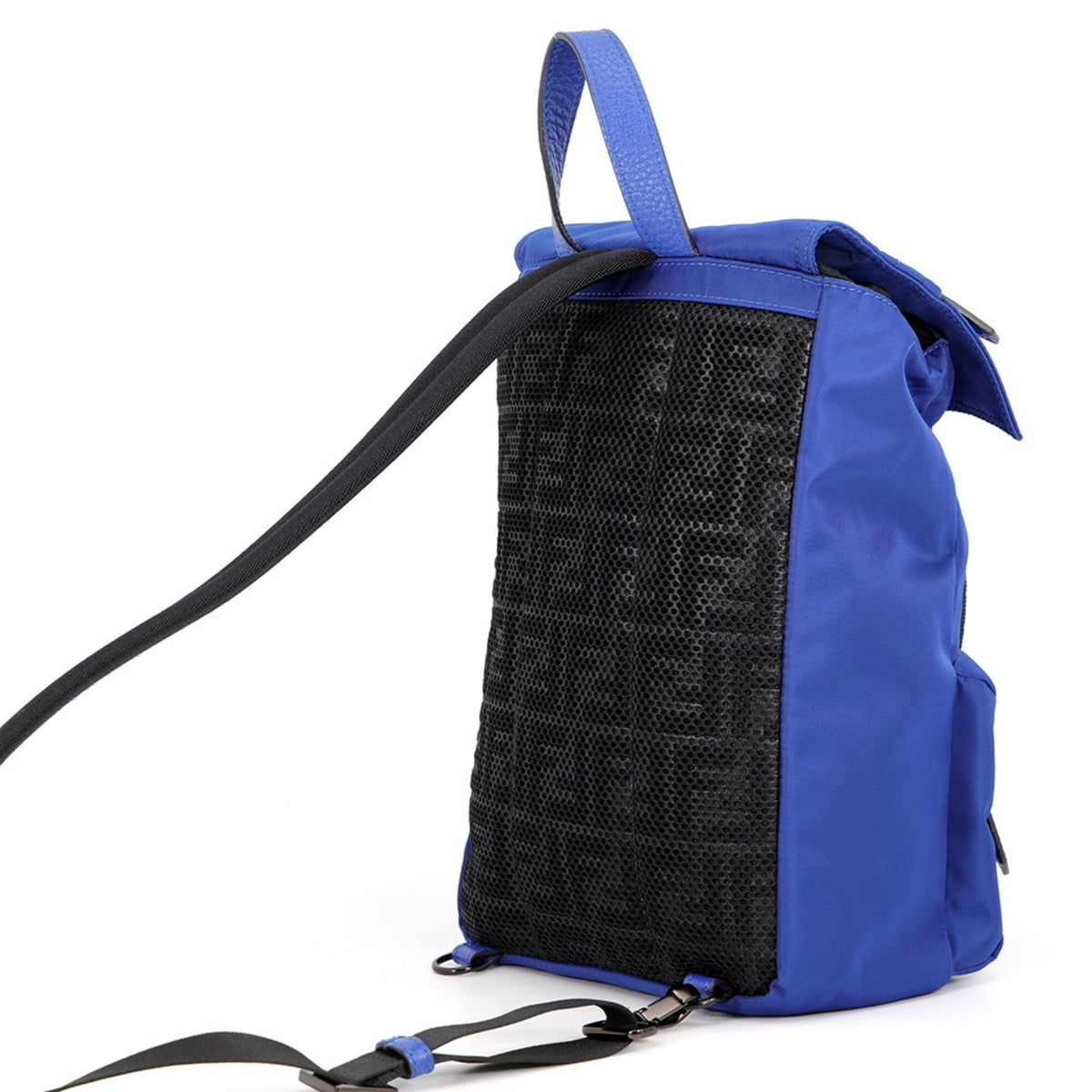 Fendi Black Blue Nylon Sling Bag (Pre-Owned)