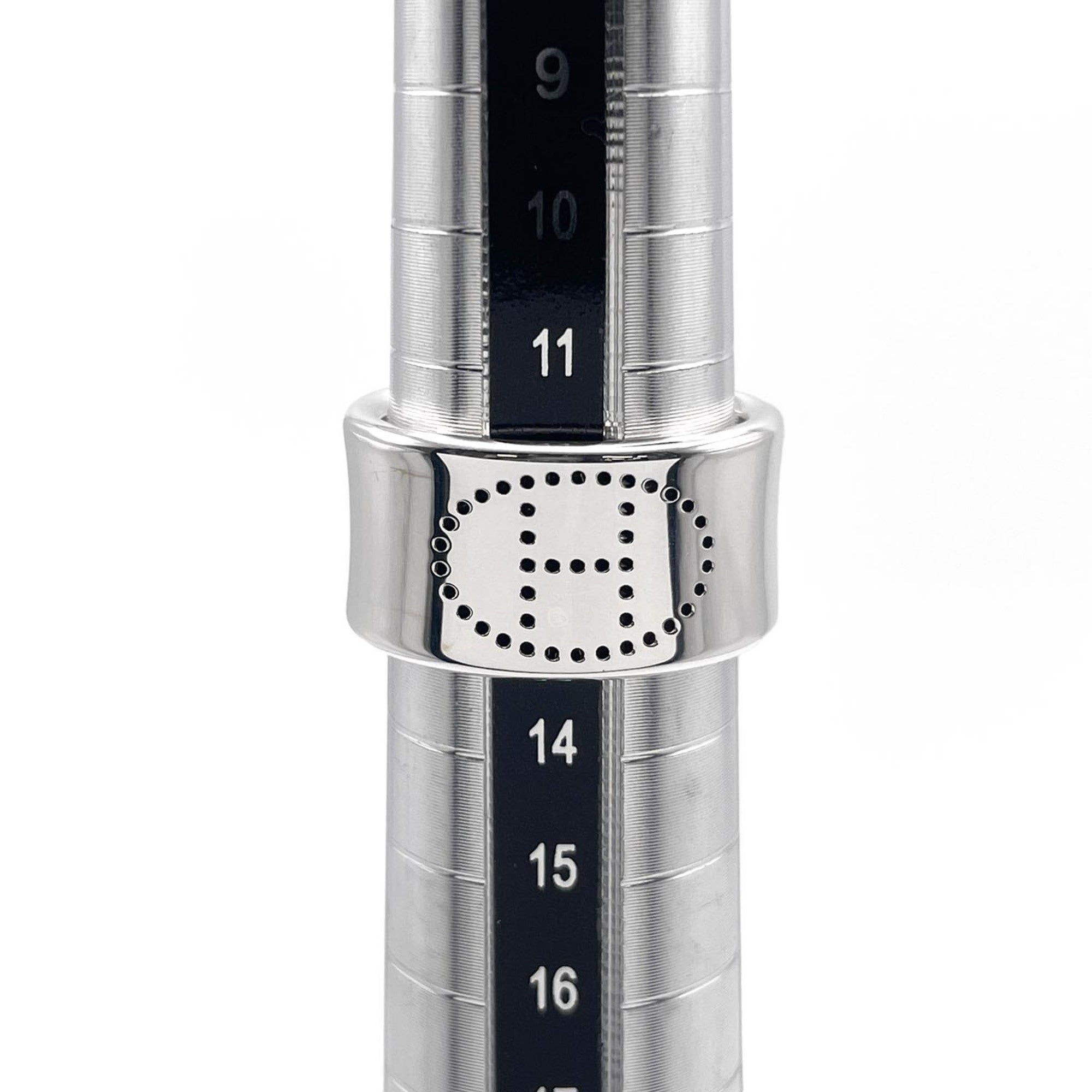Hermes Silver Silver 925 Band Ring (Pre-Owned)
