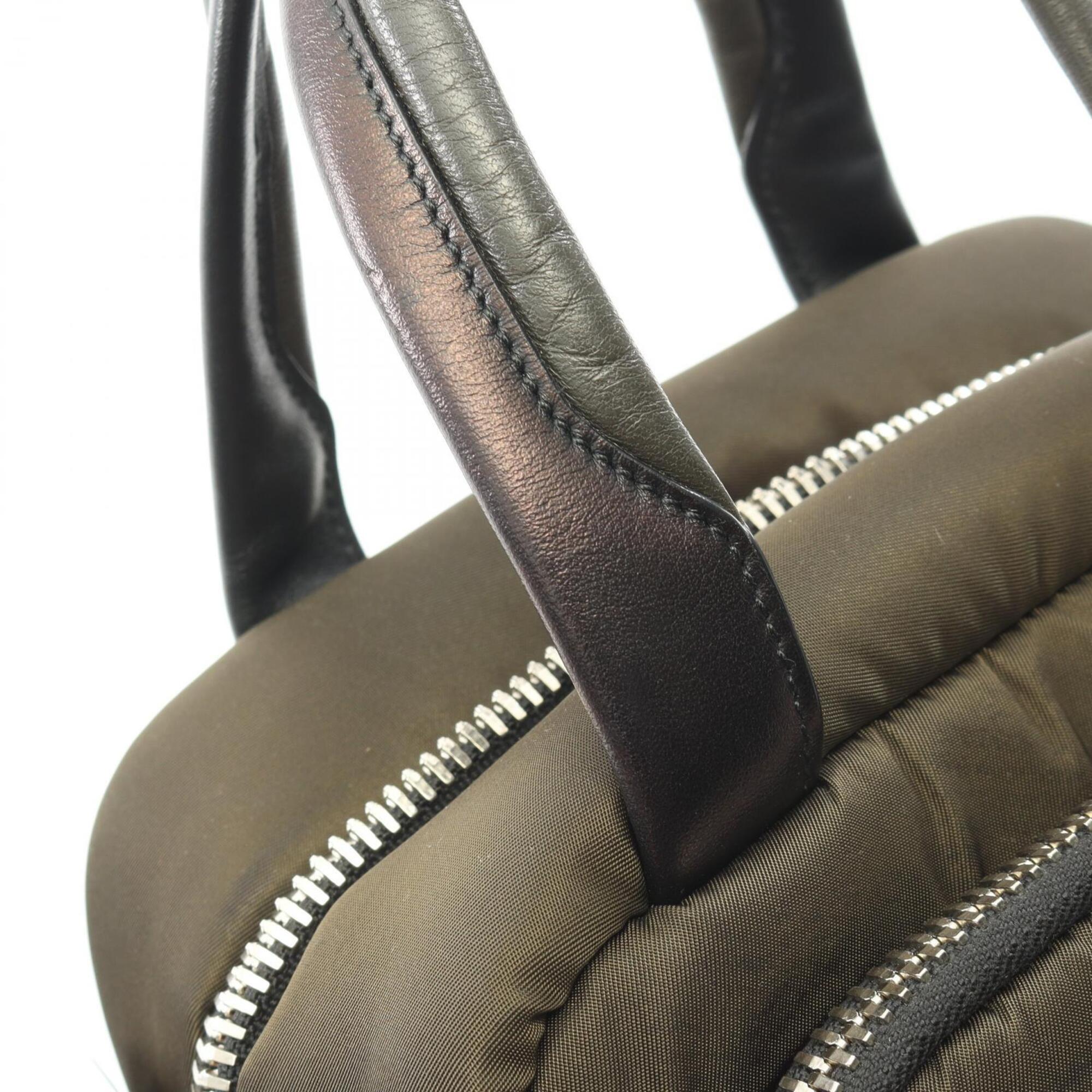 Prada Black Khaki Tessuto Handbag (Pre-Owned)