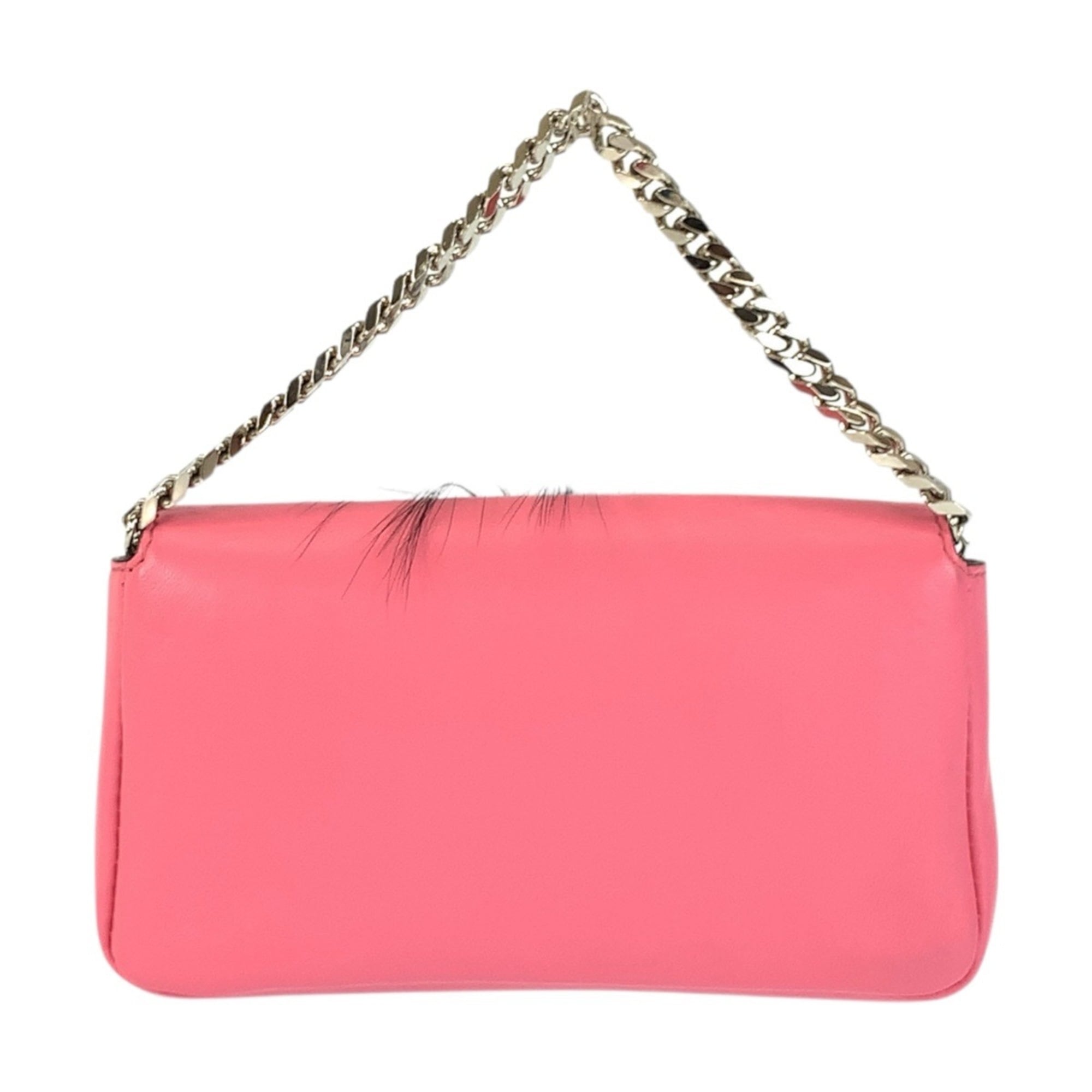 Fendi Pink Leather Handbag Shoulder Bag (Pre-Owned)