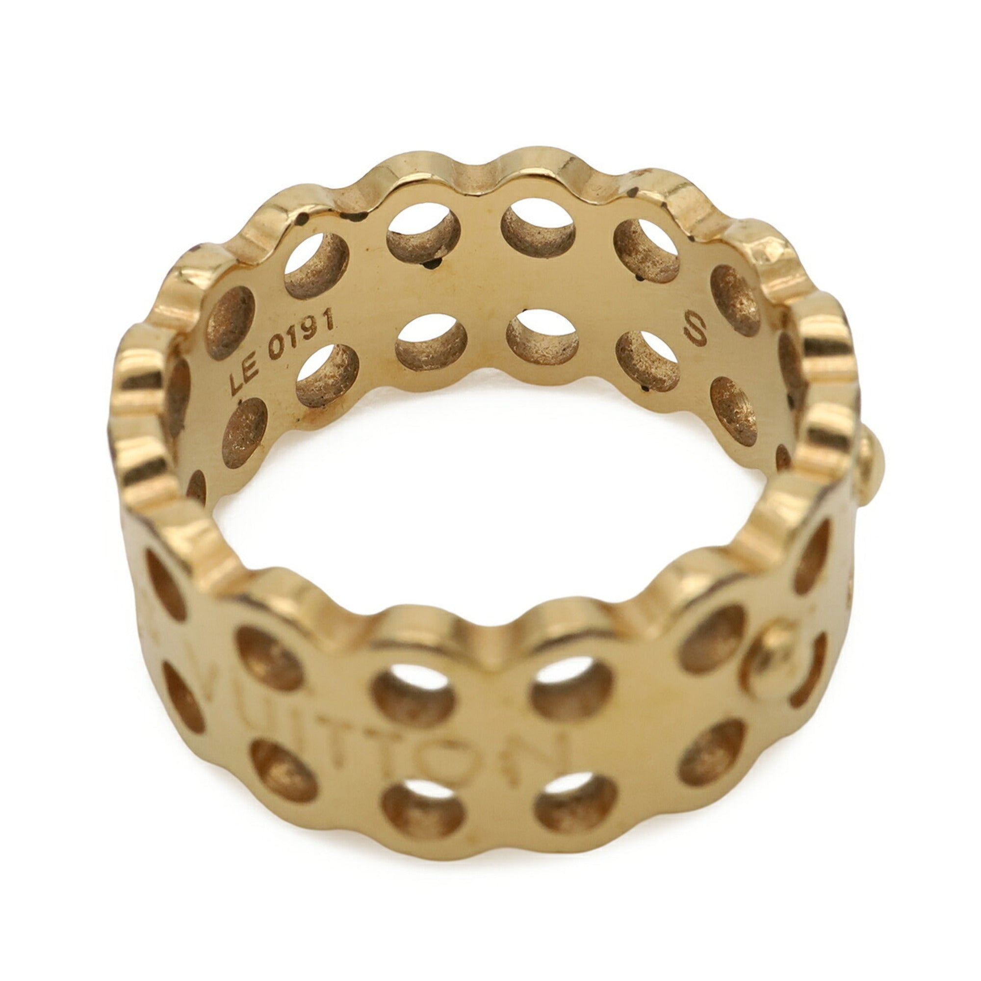 Louis Vuitton Gold Gold Plating Band Ring (Pre-Owned)