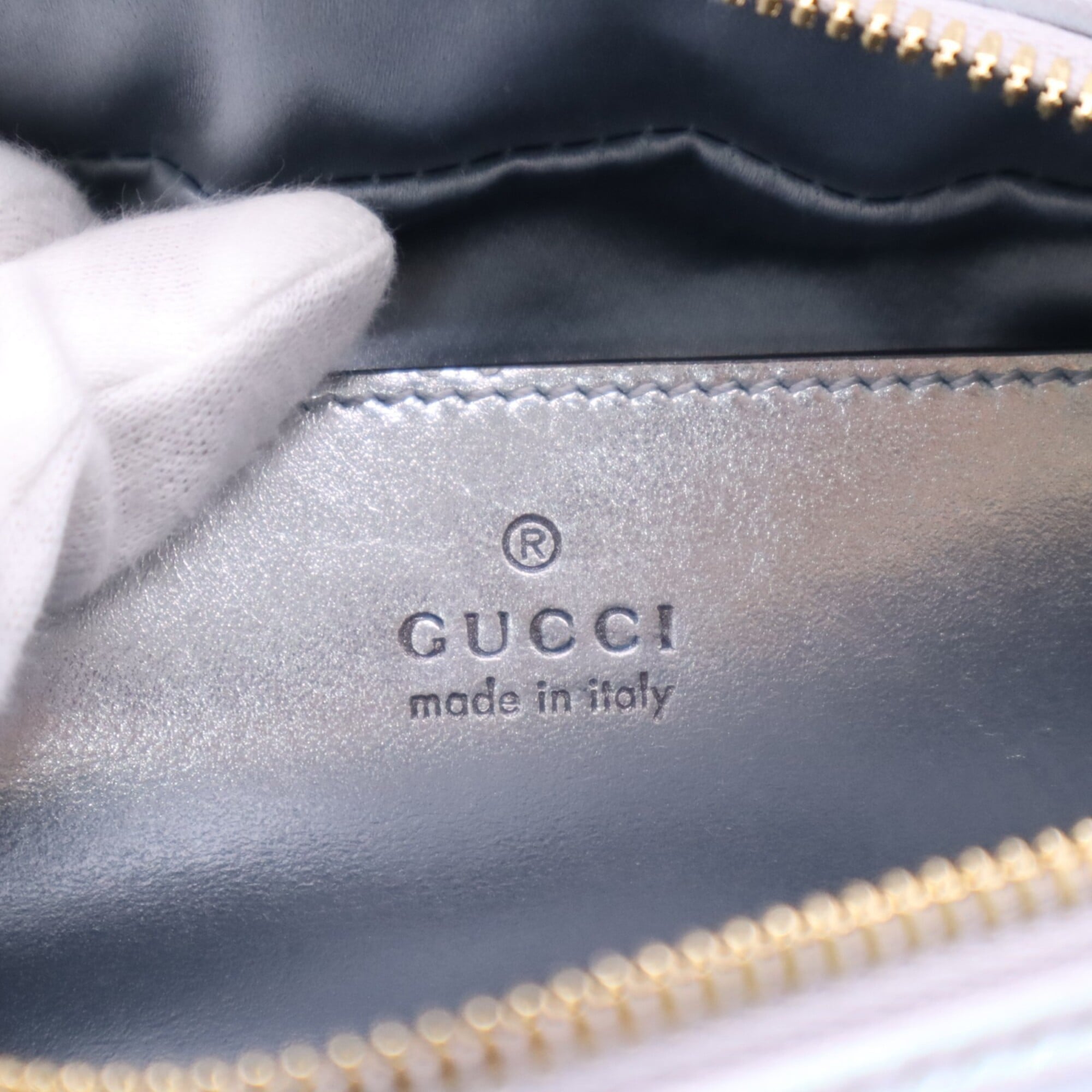 Gucci Gg Marmont Blue Leather Shoulder Bag (Pre-Owned)