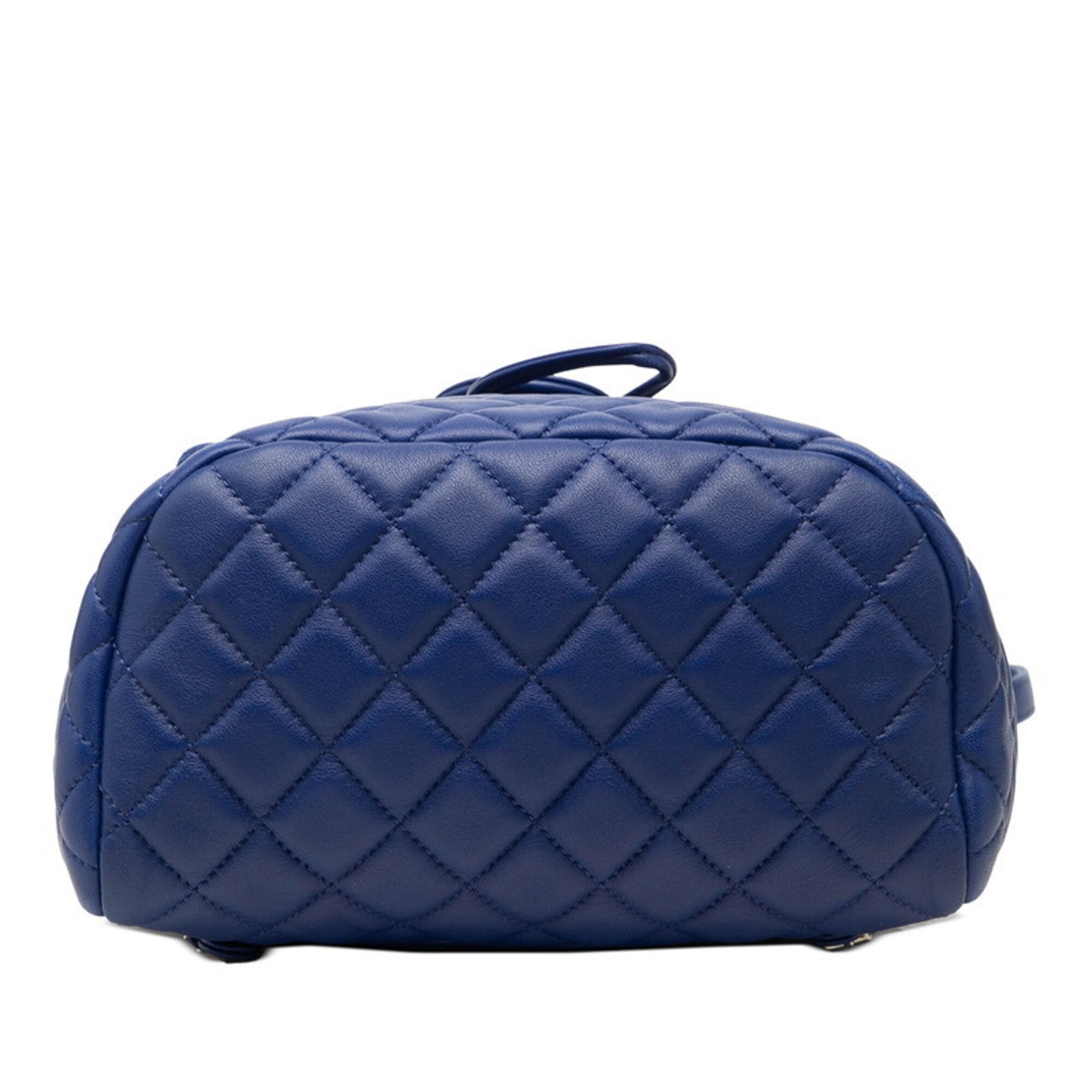Chanel Matelasse Blue Leather Backpack (Pre-Owned)