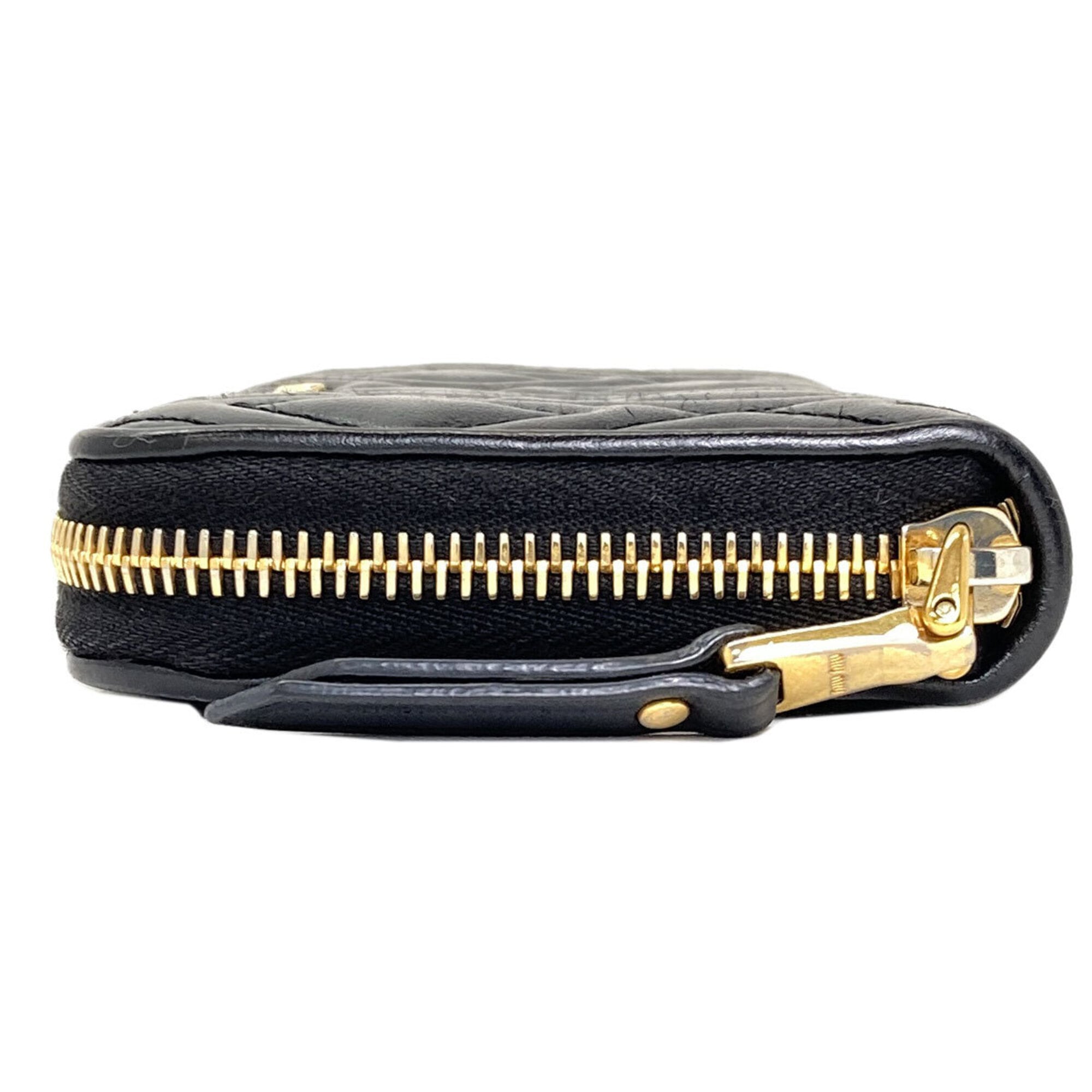 Miu Miu Black Leather Long Wallet (Bi-Fold) (Pre-Owned)