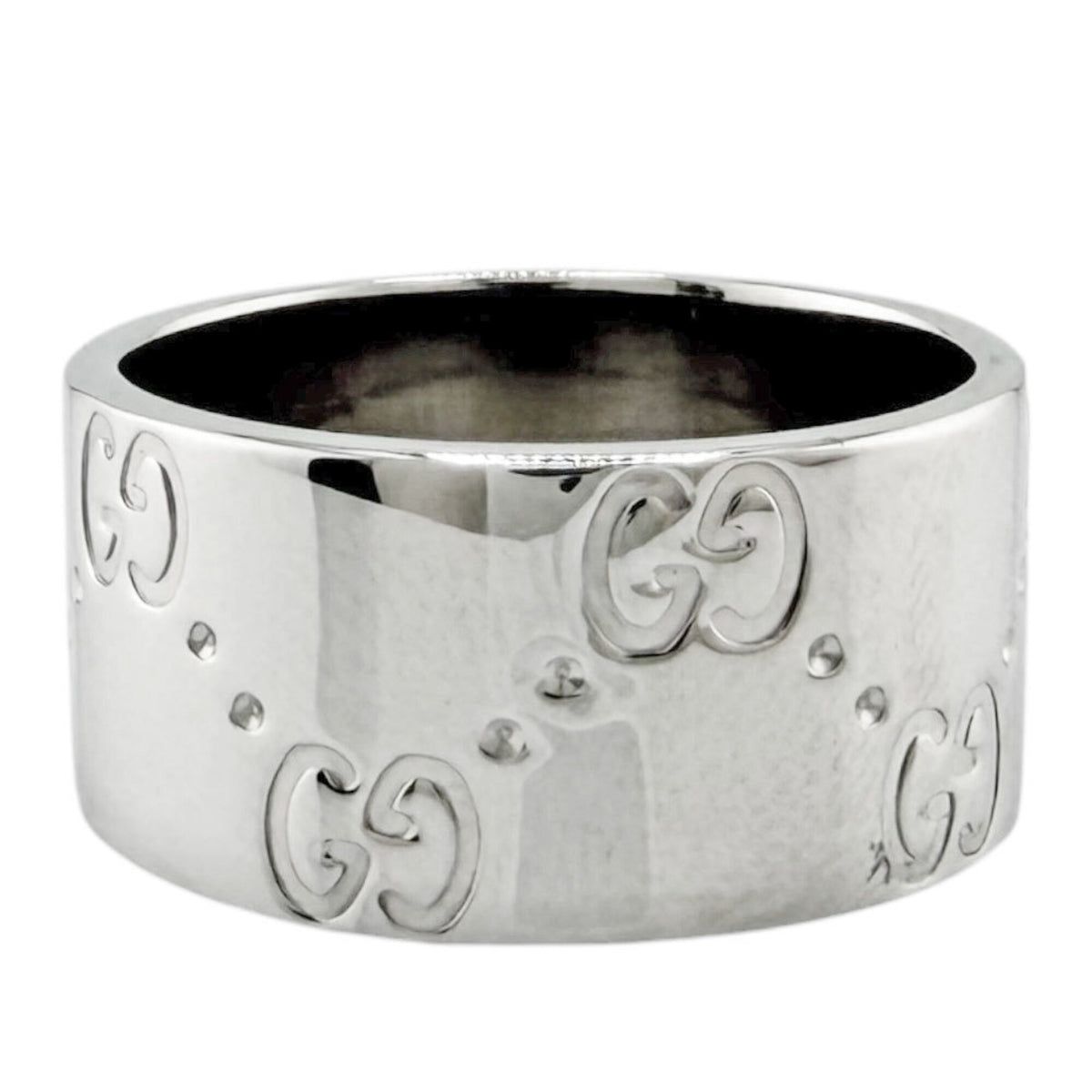 Gucci Silver White Gold (18K) Band Ring (Pre-Owned)