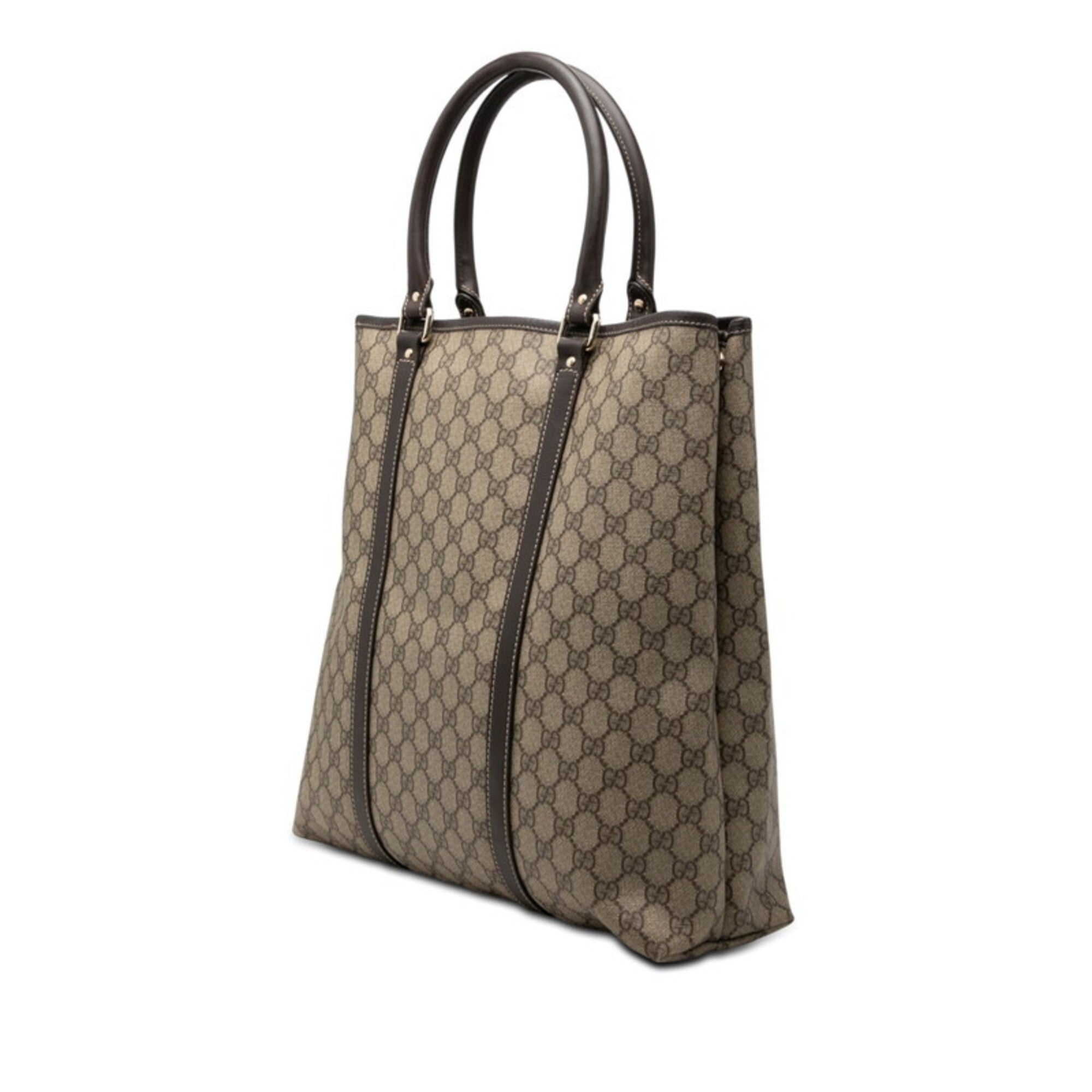Gucci Beige Brown Pvc Leather Tote Bag (Pre-Owned)
