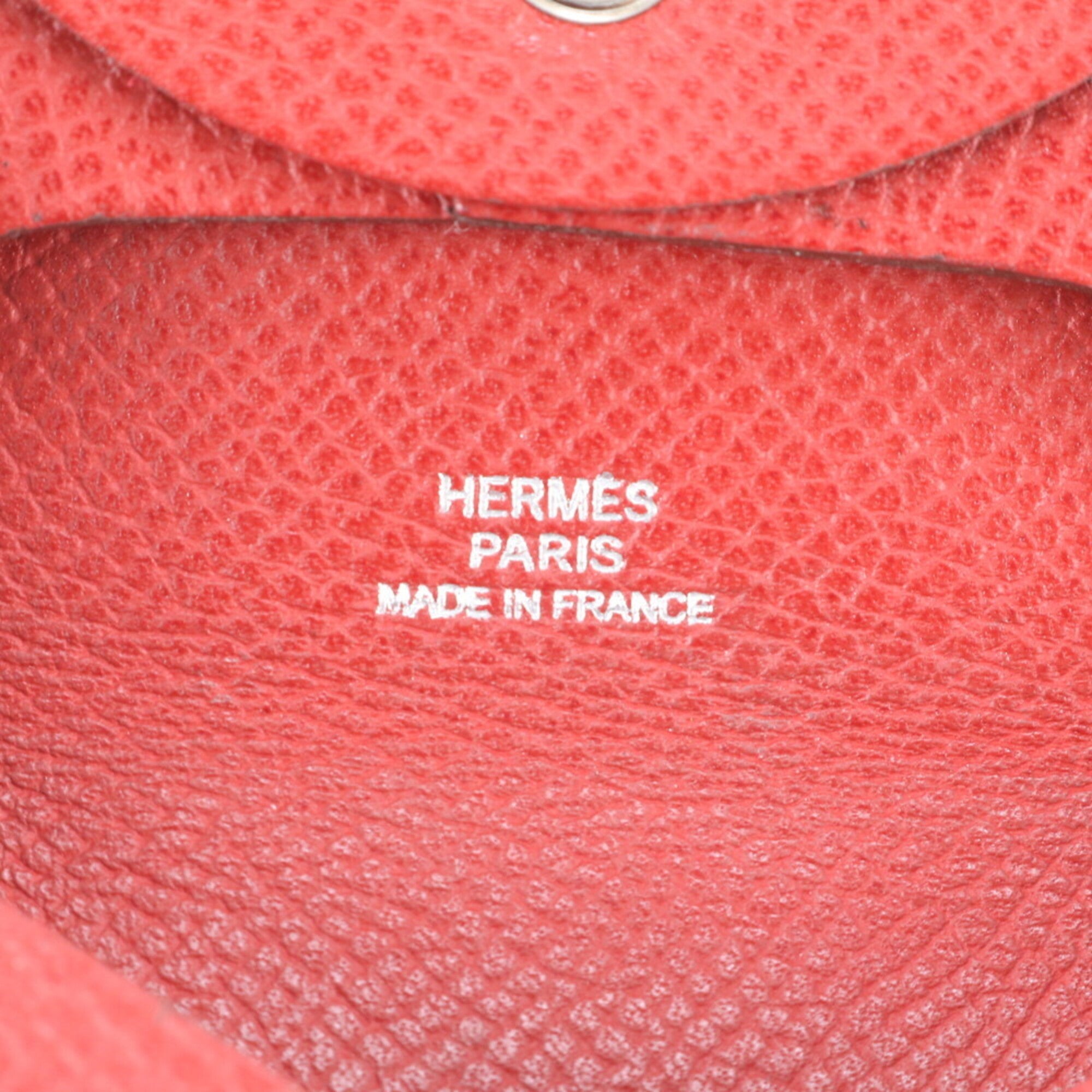 Hermes Red Color Leather Coin Purse/Coin Case (Pre-Owned)