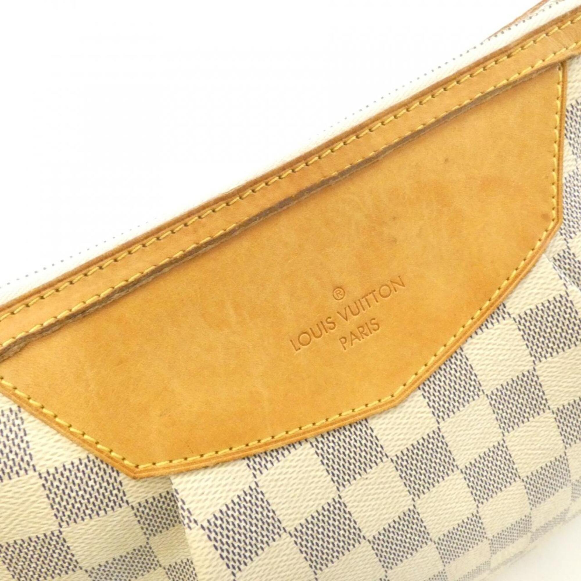 Louis Vuitton Azur White Coated Canvas Shoulder Bag (Pre-Owned)
