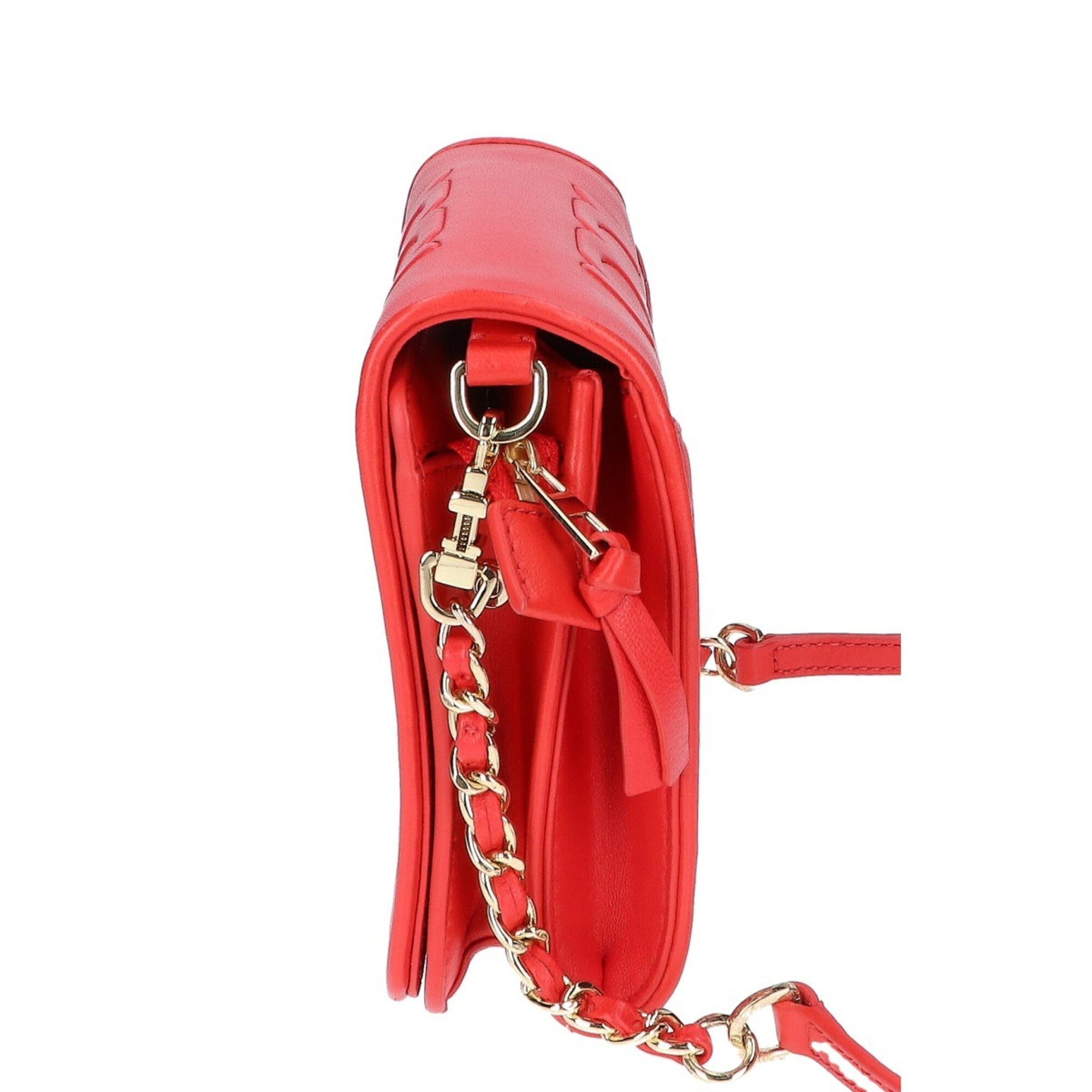 Tory Burch Red Color Leather Shoulder Bag (Pre-Owned)