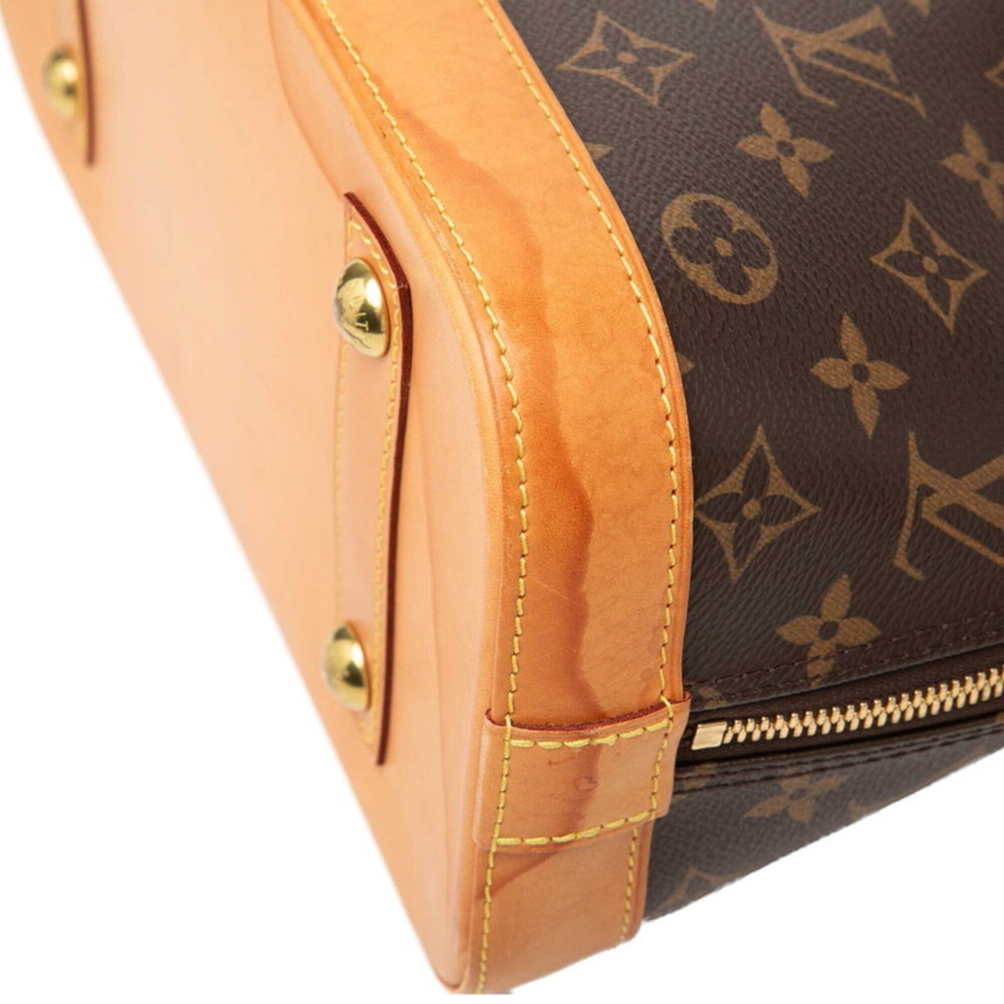 Louis Vuitton Brown Pvc Leather Handbag (Pre-Owned)