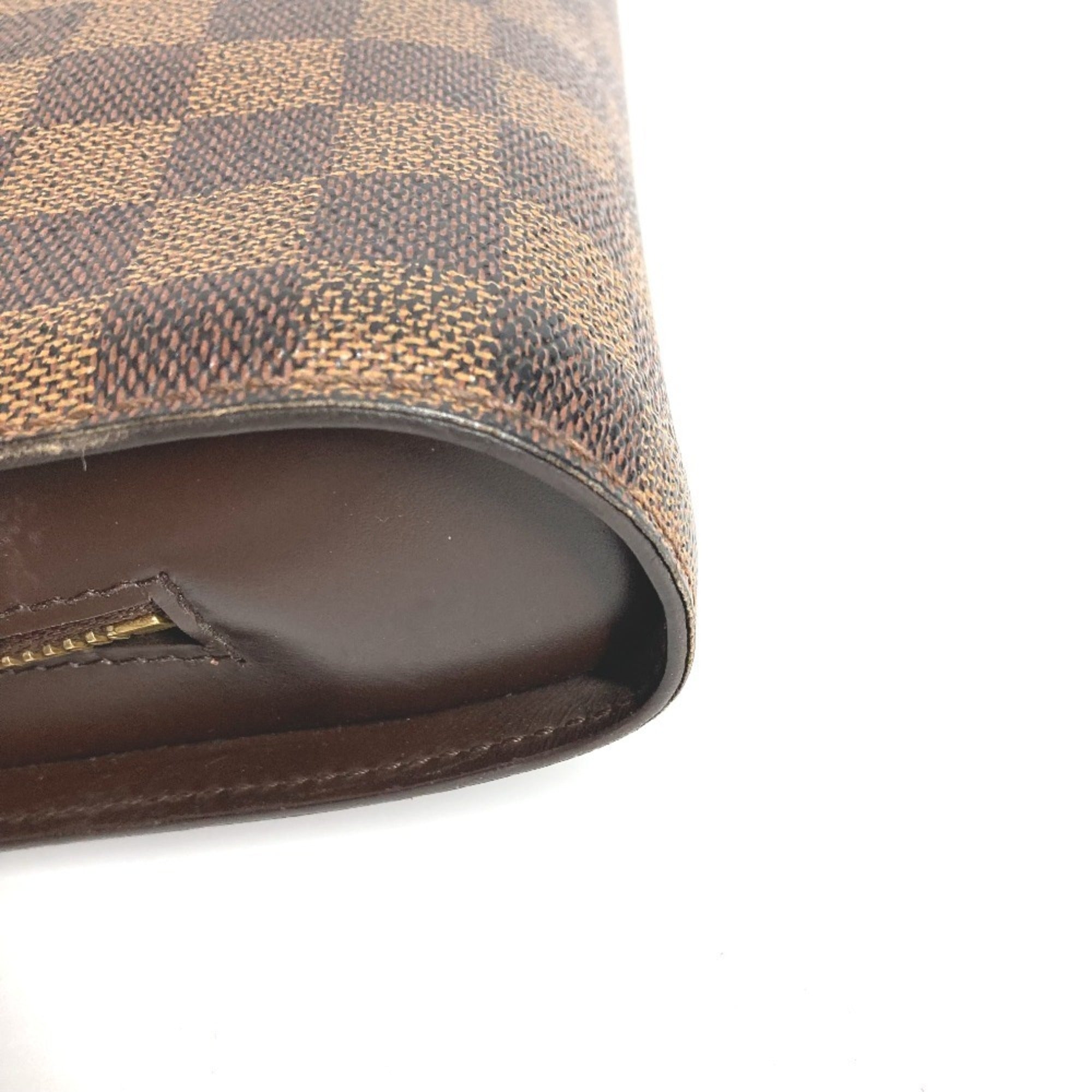 Louis Vuitton Brown Damier Canvas Ebene Damier Canvas Clutch Bag Pouch (Pre-Owned)