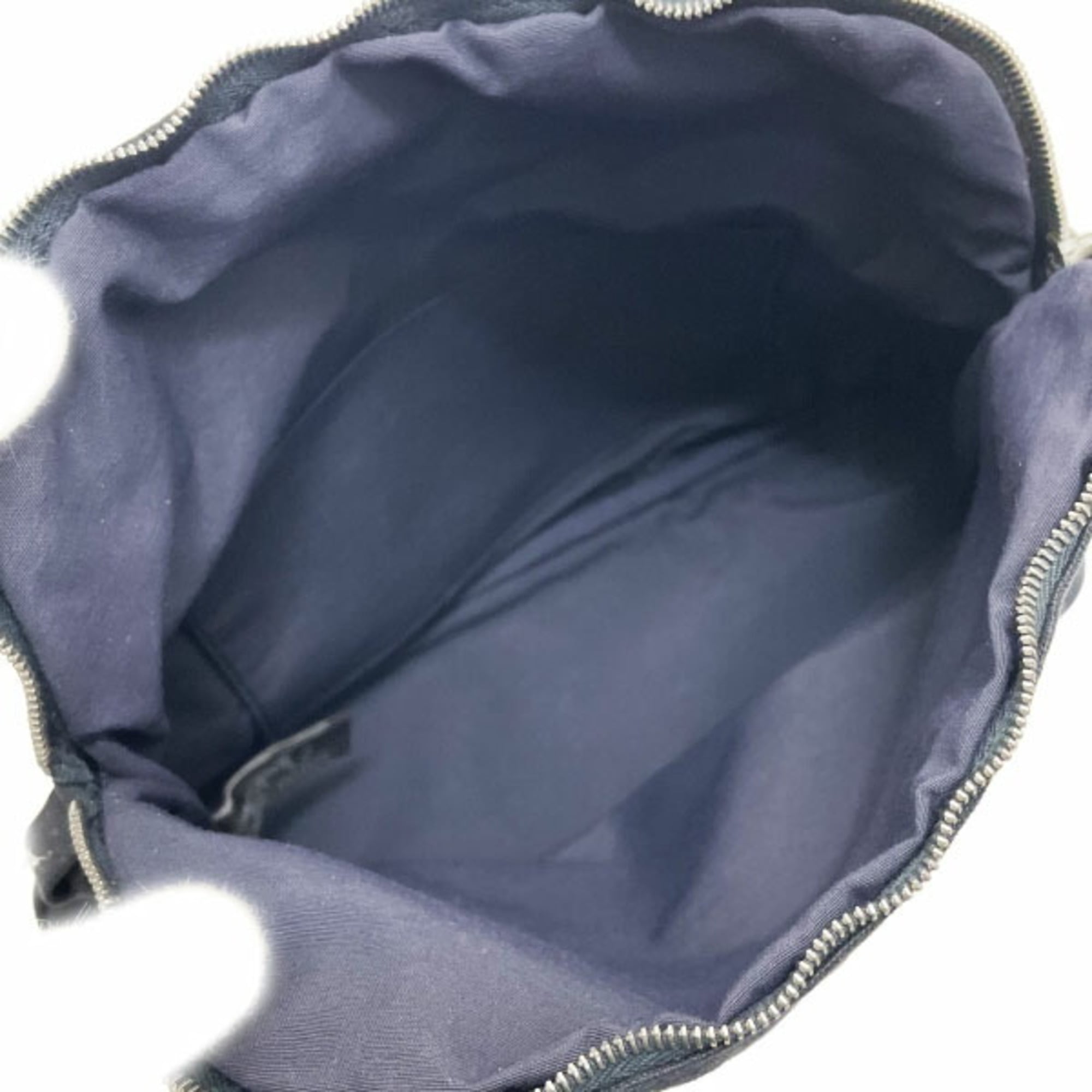 Hermes Navy Cotton Leather Pouch (Pre-Owned)
