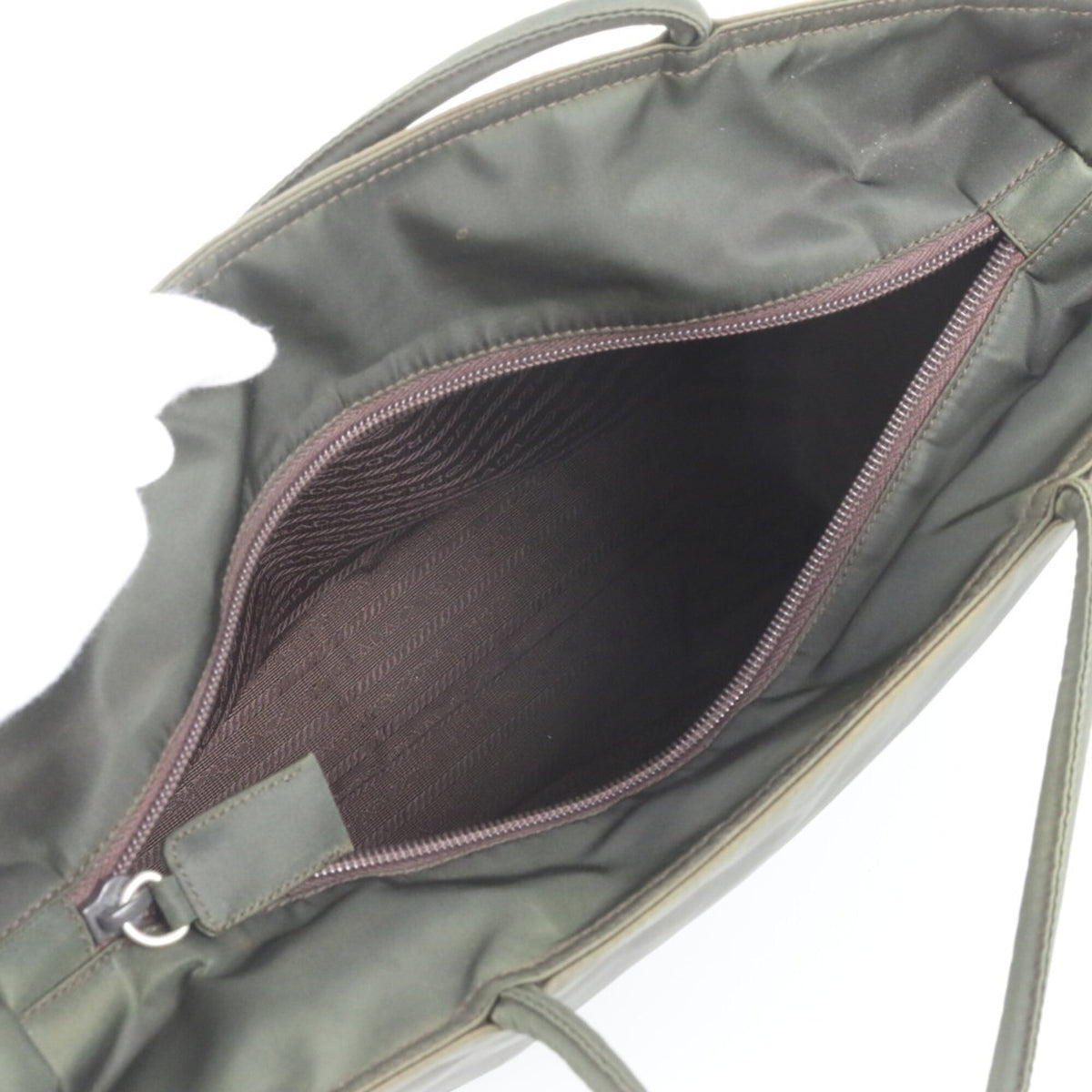 Prada Green Khaki Handbag Shoulder Bag Tote Bag (Pre-Owned)