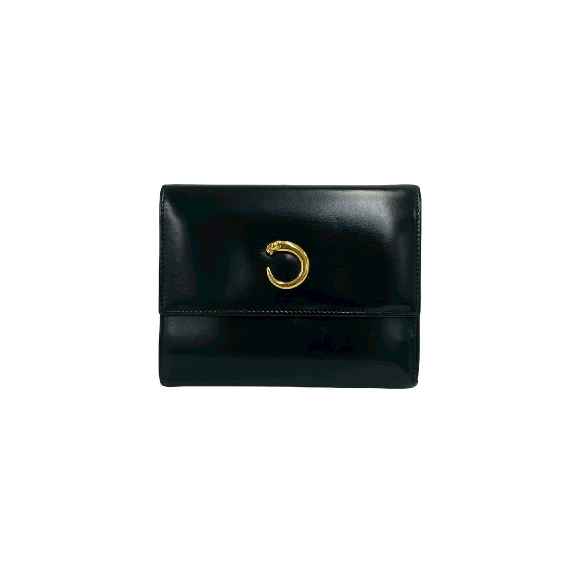 Cartier Black Leather Wallet (Tri-Fold) (Pre-Owned)