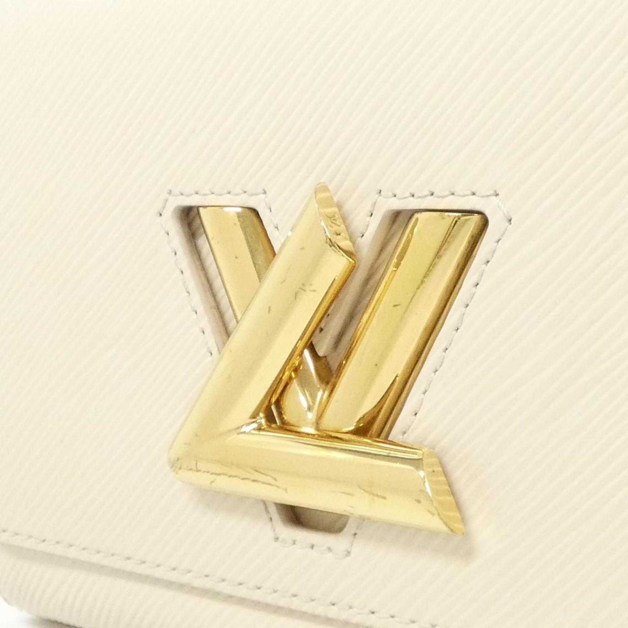 Louis Vuitton Beige White Leather Shoulder Bag (Pre-Owned)