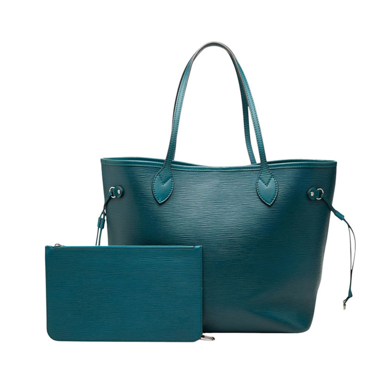 Louis Vuitton Blue Green Cyan Leather Shoulder Bag Tote Bag (Pre-Owned)