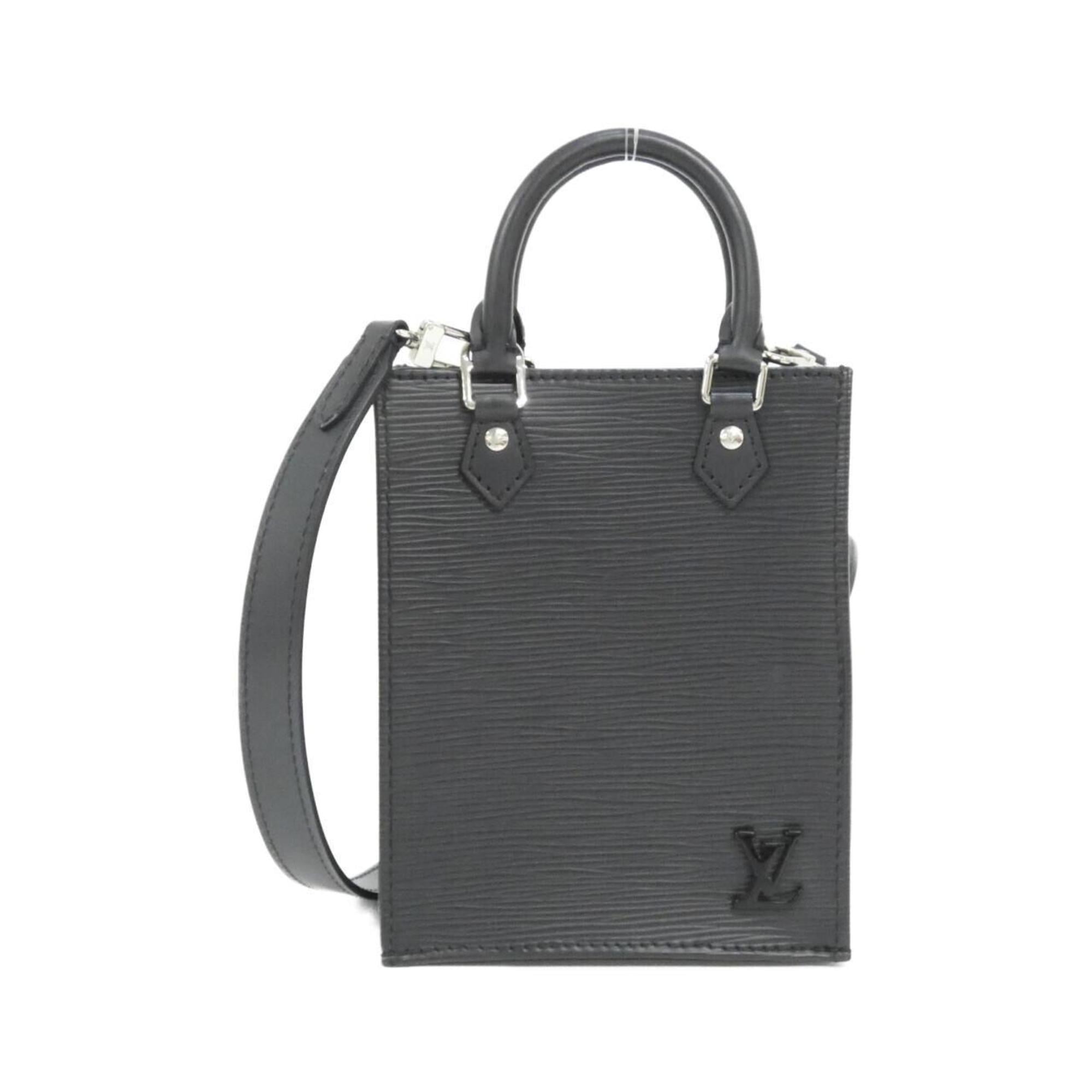 Louis Vuitton Black Leather Handbag (Pre-Owned)
