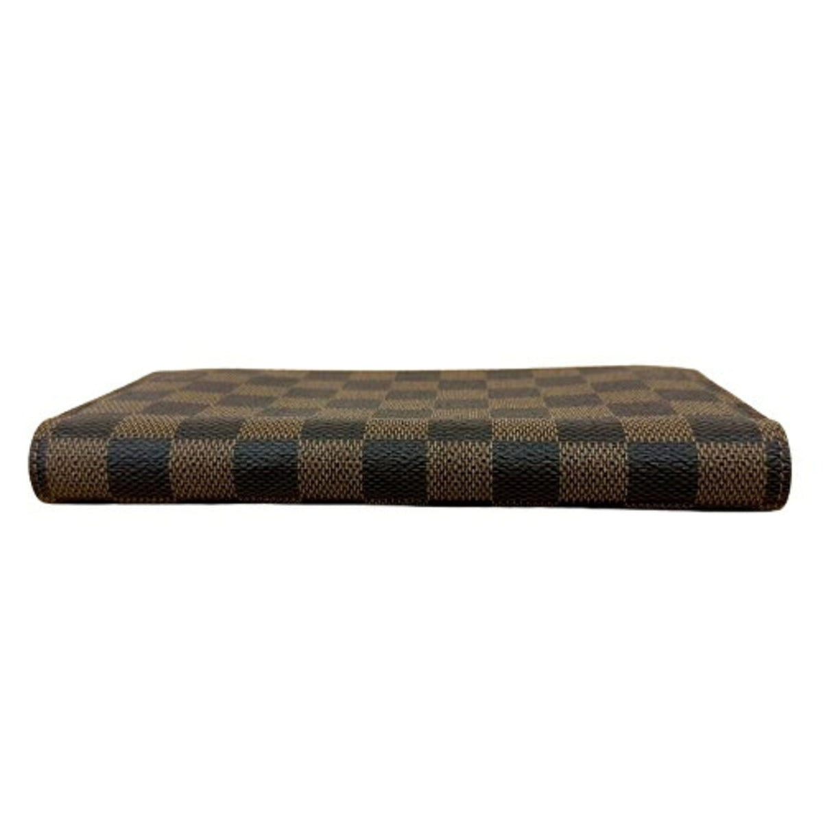 Louis Vuitton Damier Brown Leather Long Wallet (Bi-Fold) (Pre-Owned)