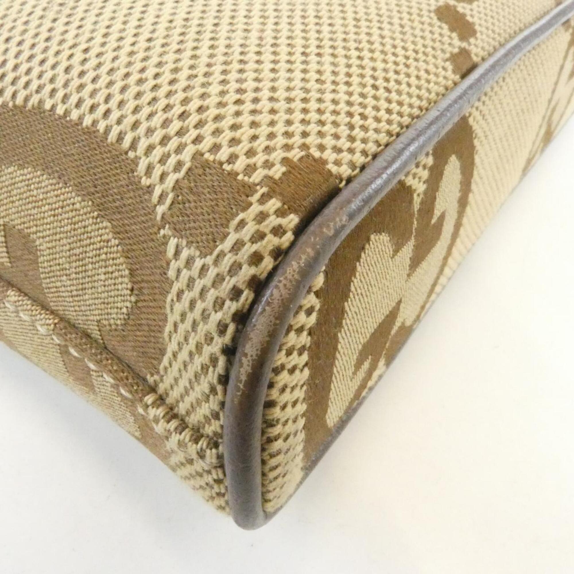Gucci Brown Camel Gg Canvas Shoulder Bag (Pre-Owned)