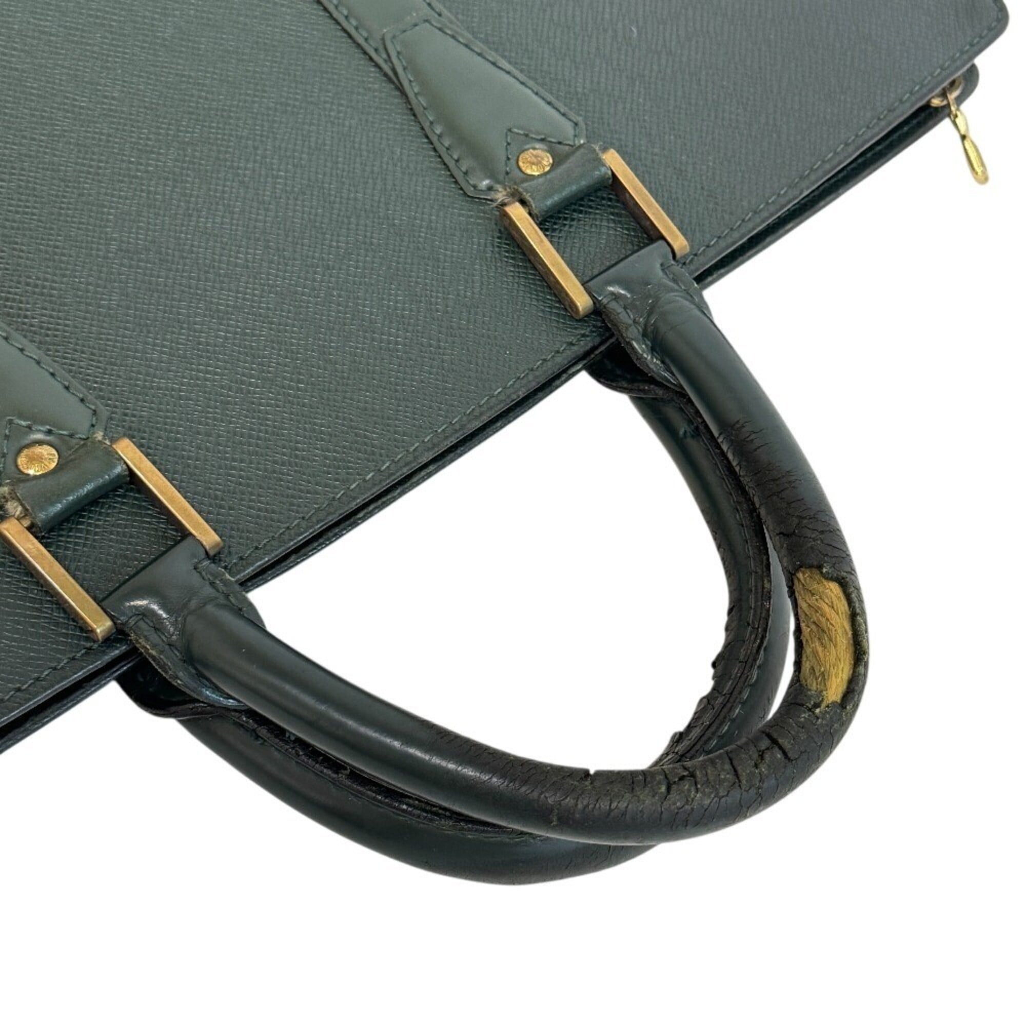 Louis Vuitton Taiga Green Taiga Leather Briefcase (Pre-Owned)