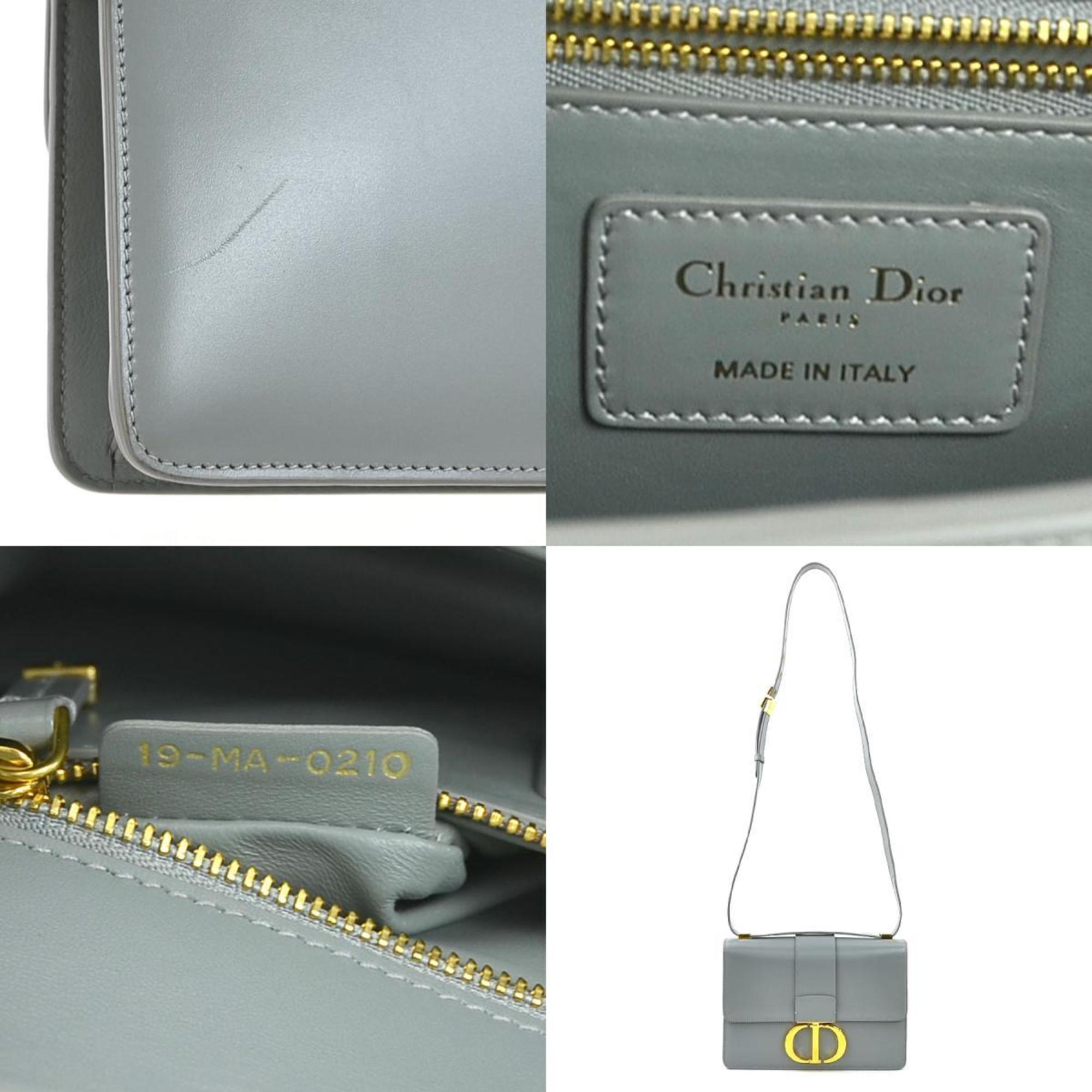 Christian Dior Gray Leather Shoulder Bag (Pre-Owned)