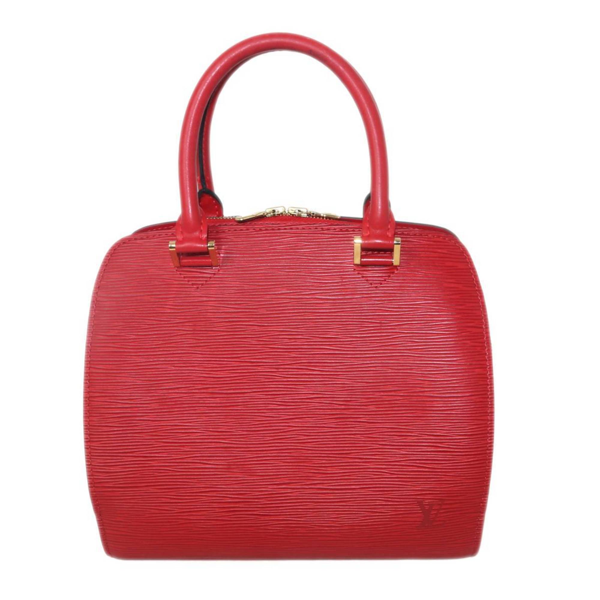 Louis Vuitton Red Color Leather Handbag (Pre-Owned)