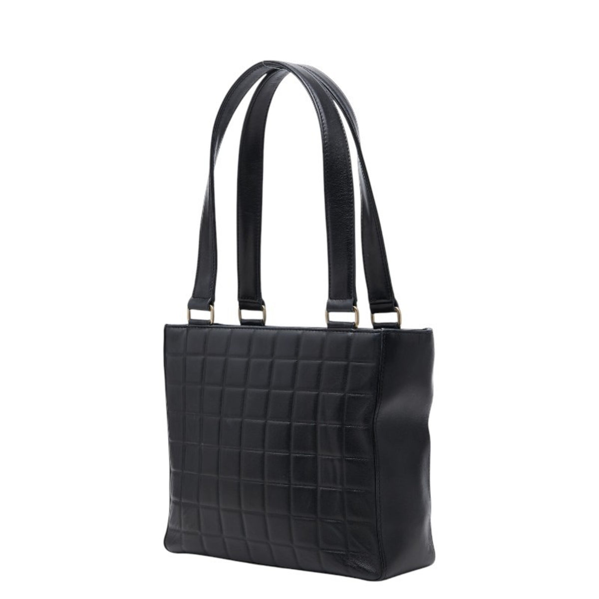 Chanel Black Leather Shoulder Bag Tote Bag (Pre-Owned)