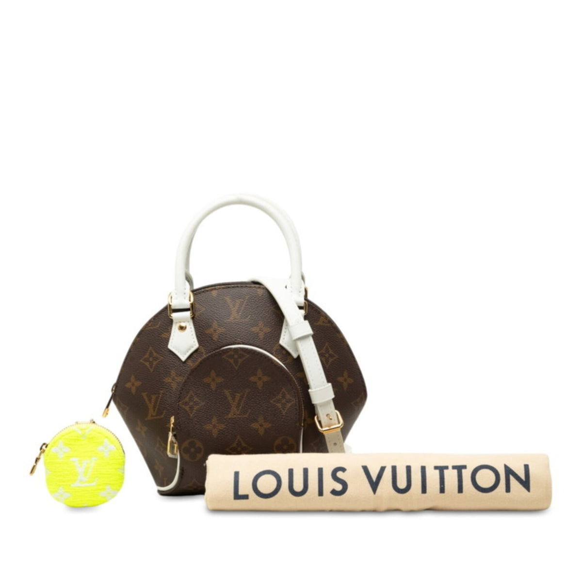 Louis Vuitton Brown Monogram White Monogram Handbag Pouch Shoulder Bag (Pre-Owned)