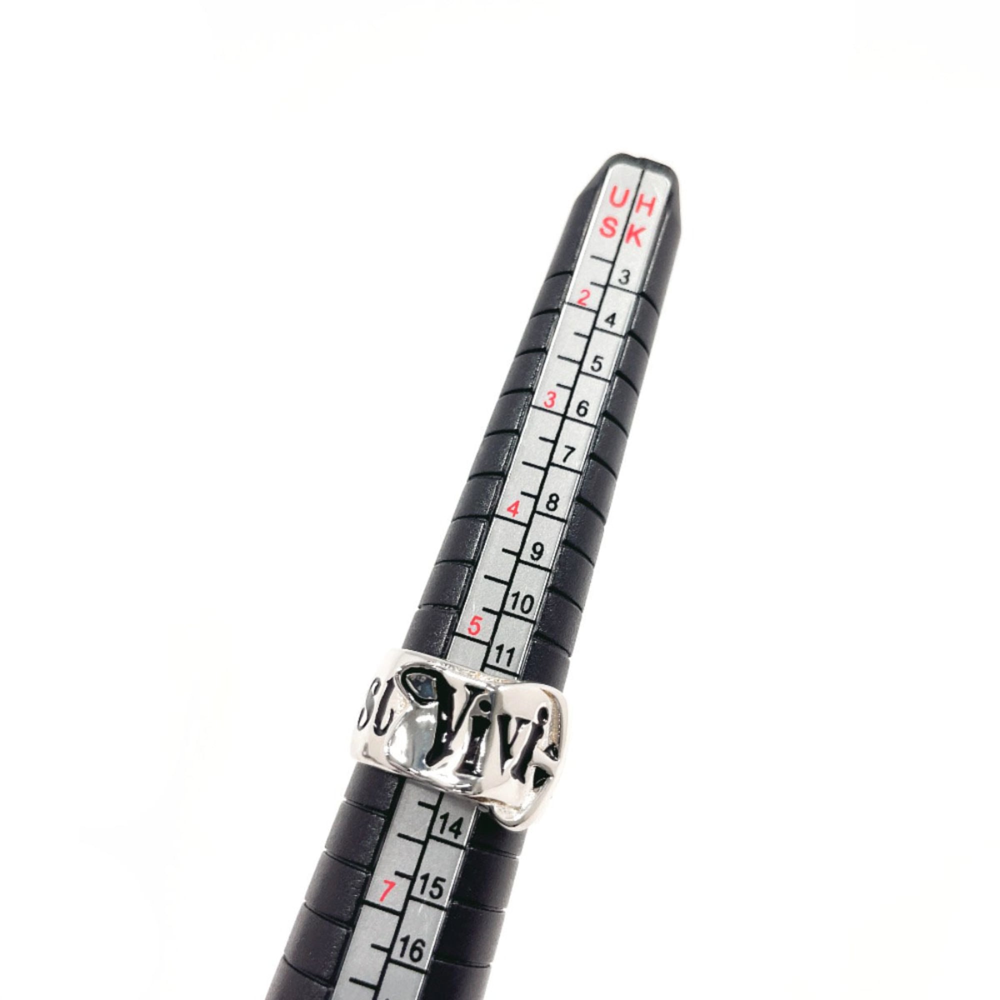 Vivienne Westwood Silver Black Silver 925 Band Ring (Pre-Owned)