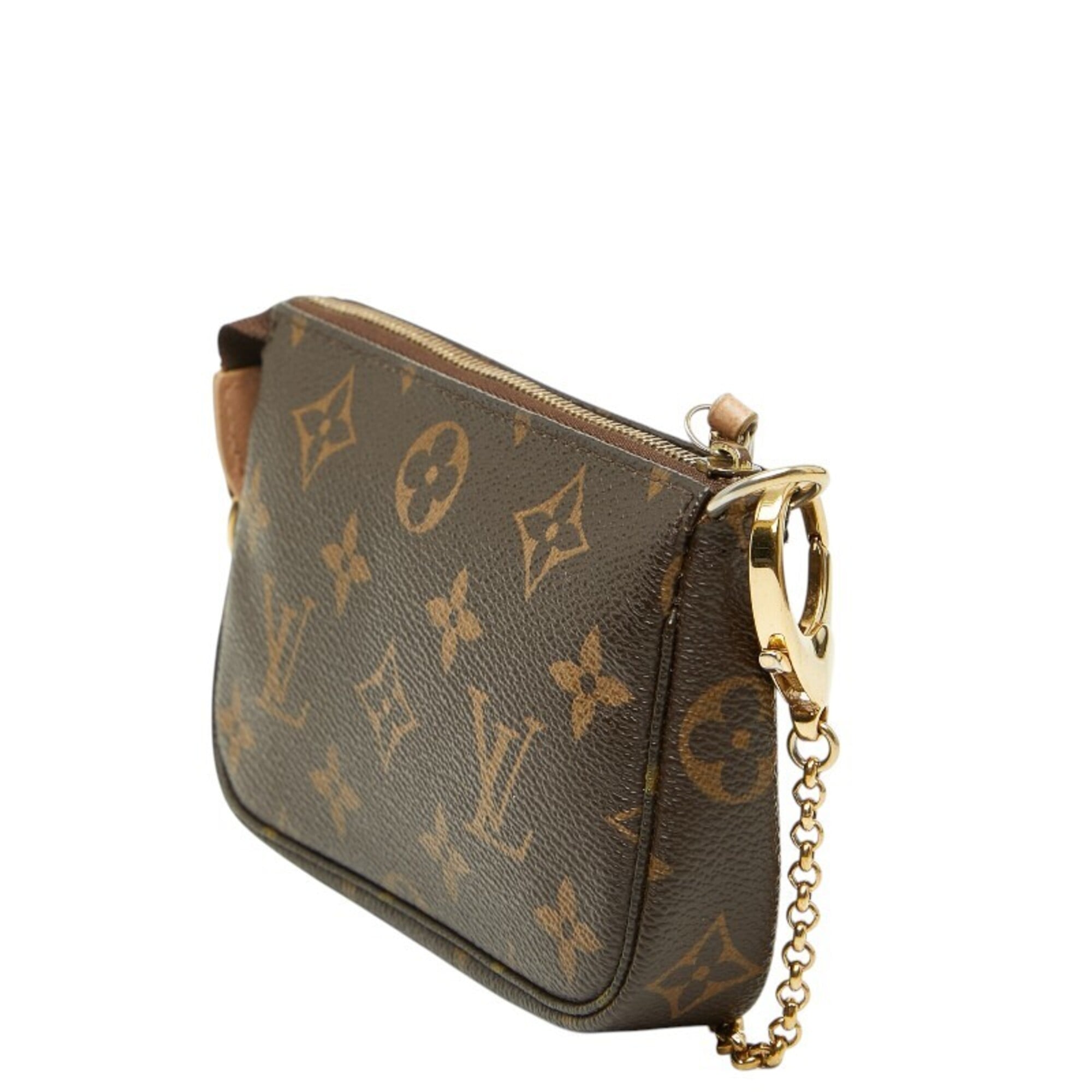 Louis Vuitton Brown Pvc Leather Handbag Pochette (Pre-Owned)