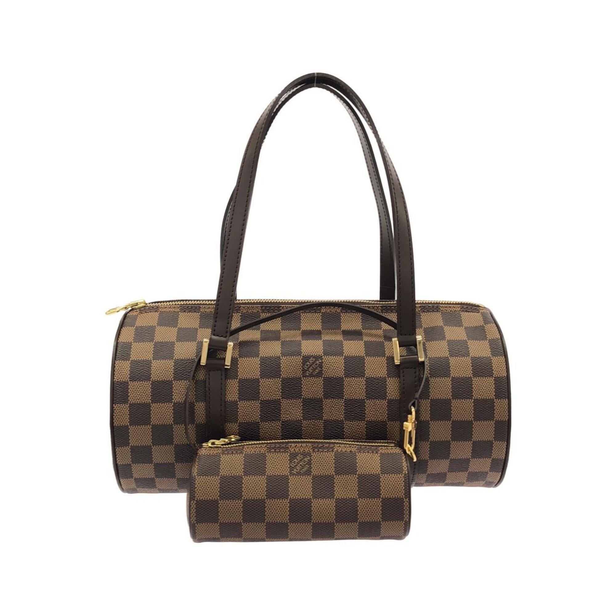 Louis Vuitton Ebene Coated Canvas Handbag Pouch (Pre-Owned)