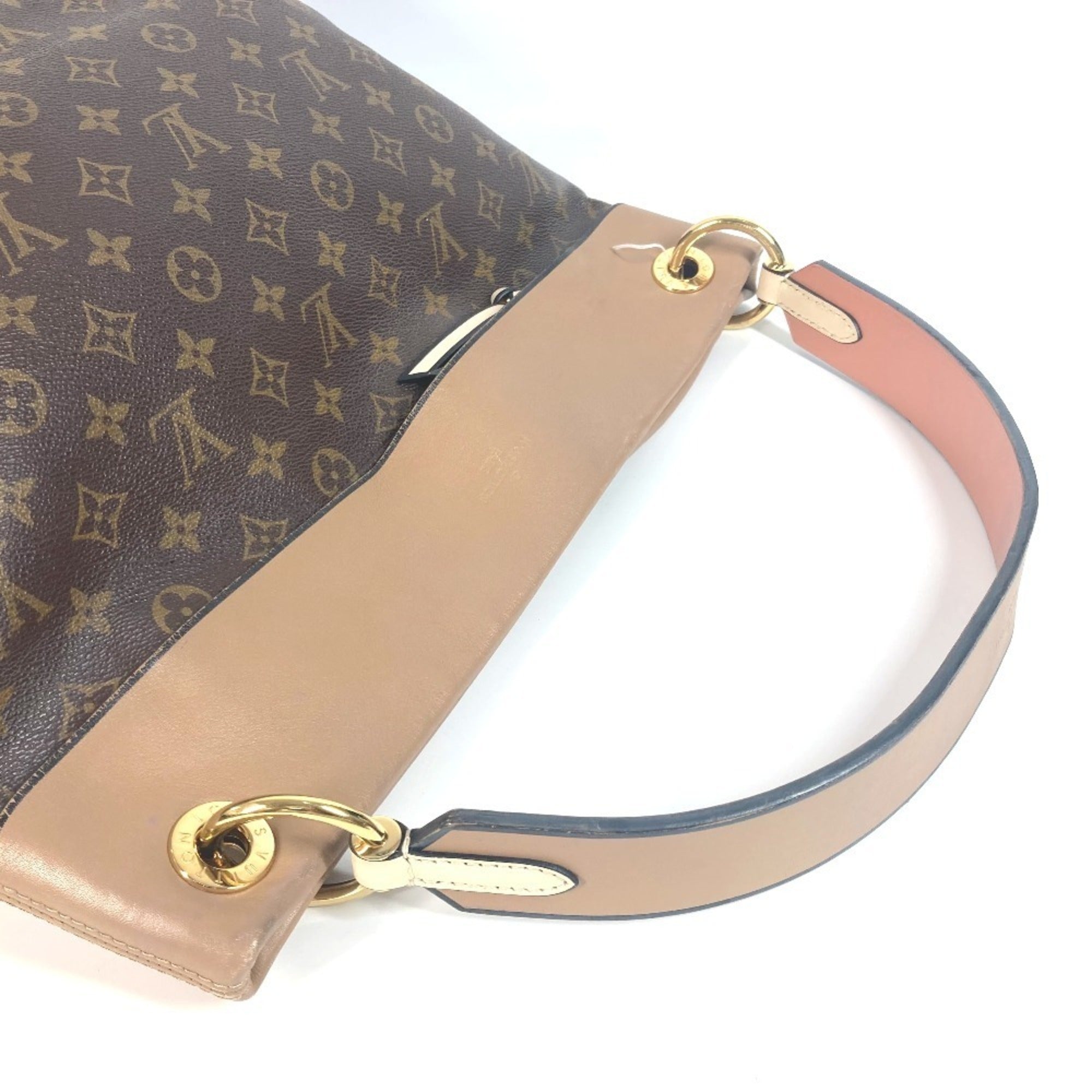 Louis Vuitton Beige Brown Monogram Monogram Shoulder Bag Tote Bag (Pre-Owned)