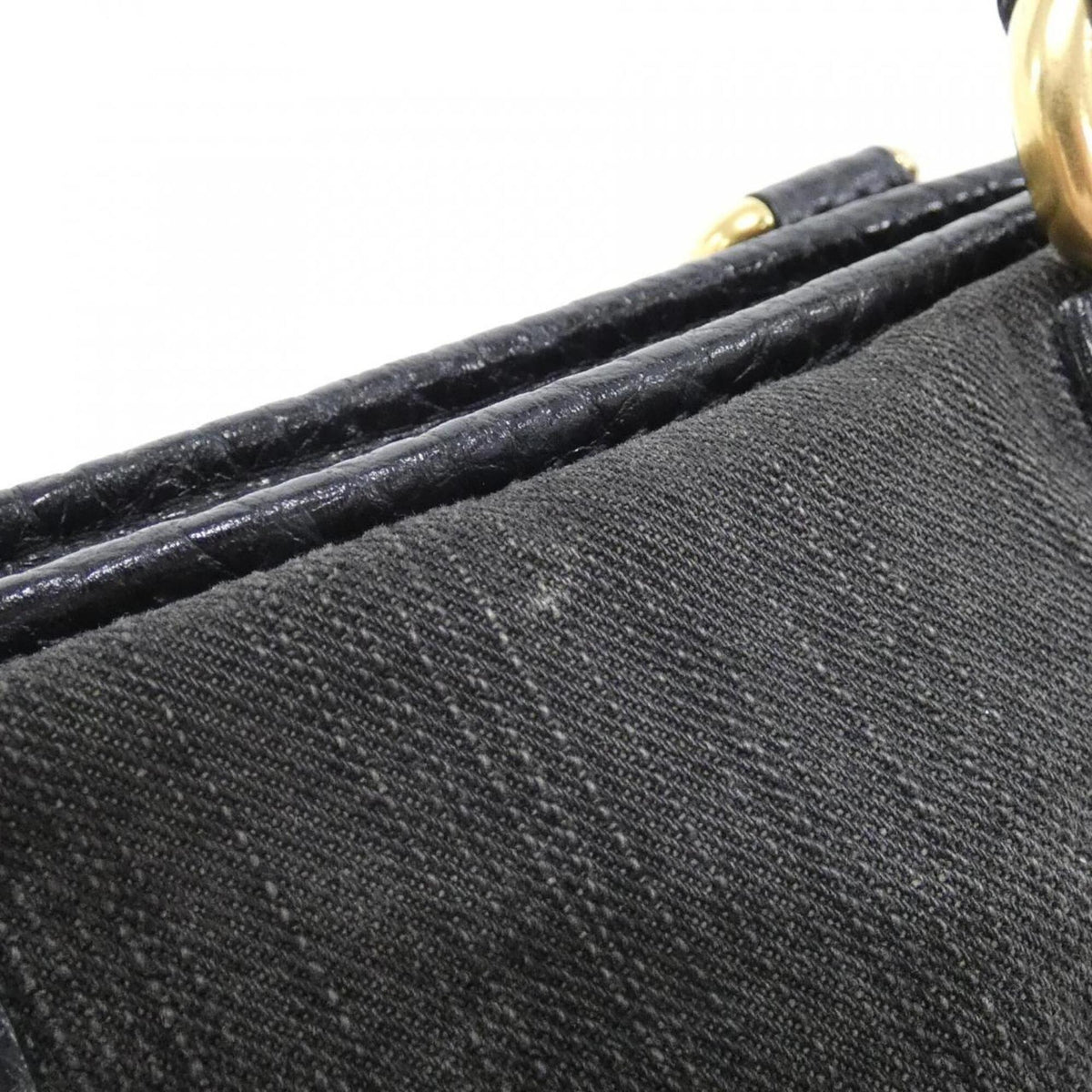 Louis Vuitton Black Denim Handbag (Pre-Owned)